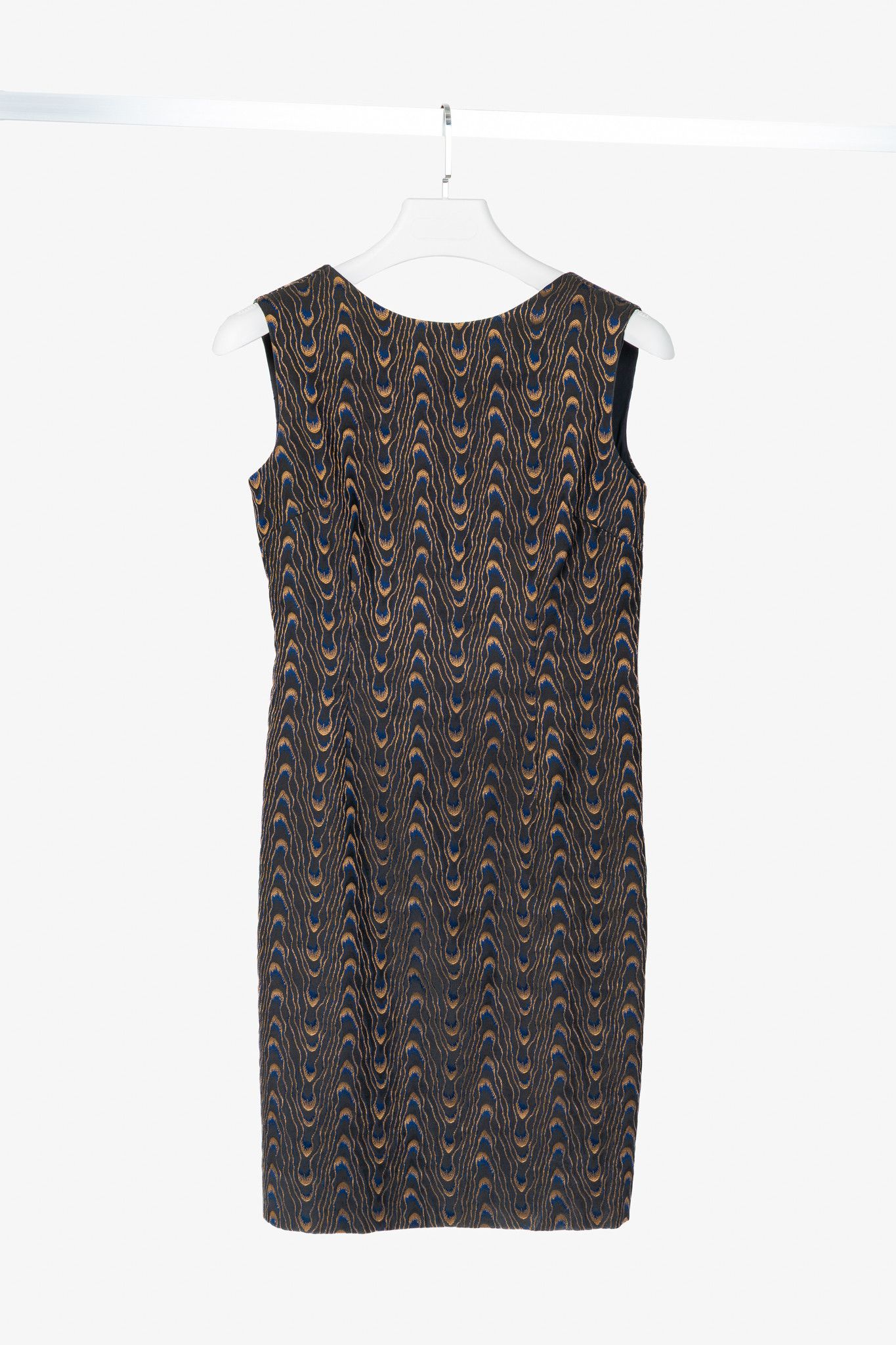 Dries Van Noten Dries Van Noten Black Abstract-Jacquard Sleeveless Dress Size S / US 4 / IT 40 - 1 Thumbnail