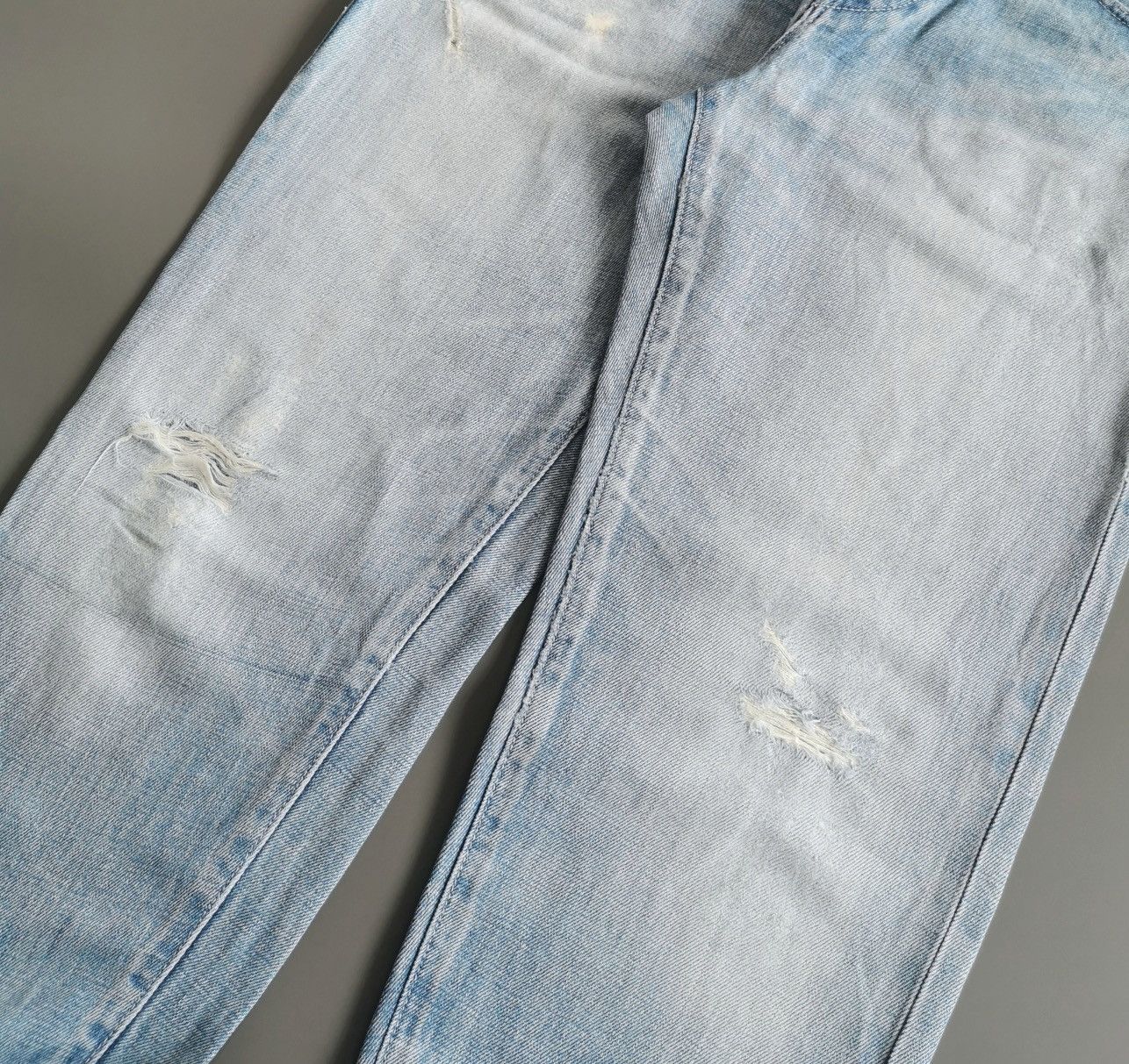 mina perhonen Mina Perhonen Selvedge Classic Curve Ripped Jeans Size 28" / US 6 / IT 42 - 3 Thumbnail
