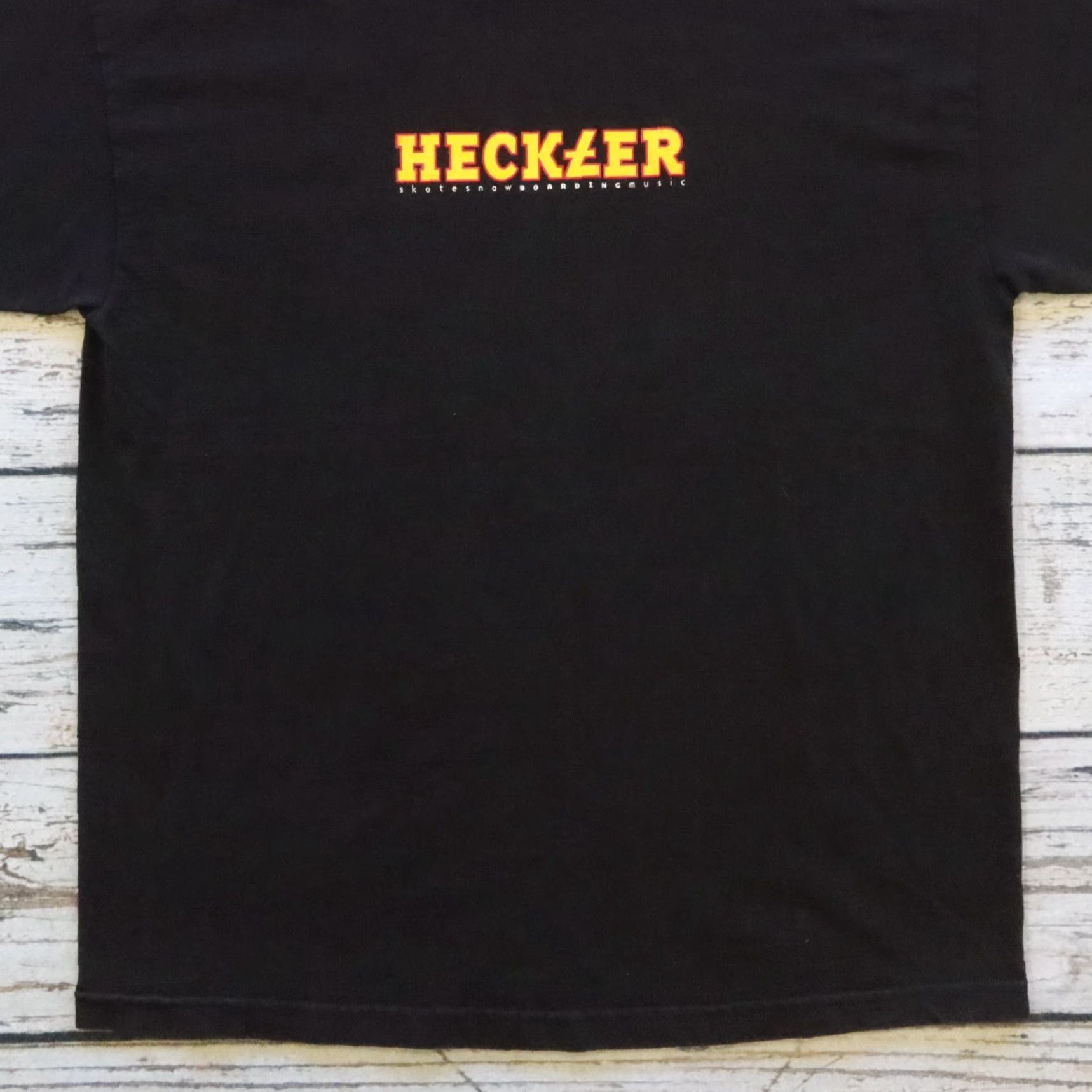 Vintage VINTAGE Heckler Shirt T-Shirt NHS Skate Snowboarding Music Magazine XL Black Mens Size US XL / EU 56 / 4 - 3 Thumbnail
