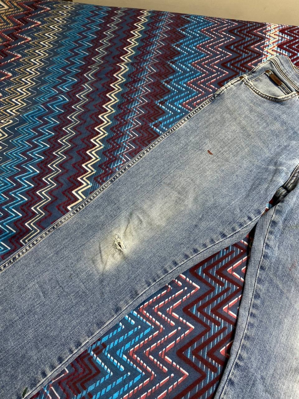 Vintage × Wrangler Wrangler Vintage Blue Distressed Denim F89 Size US 34 / EU 50 - 10 Thumbnail