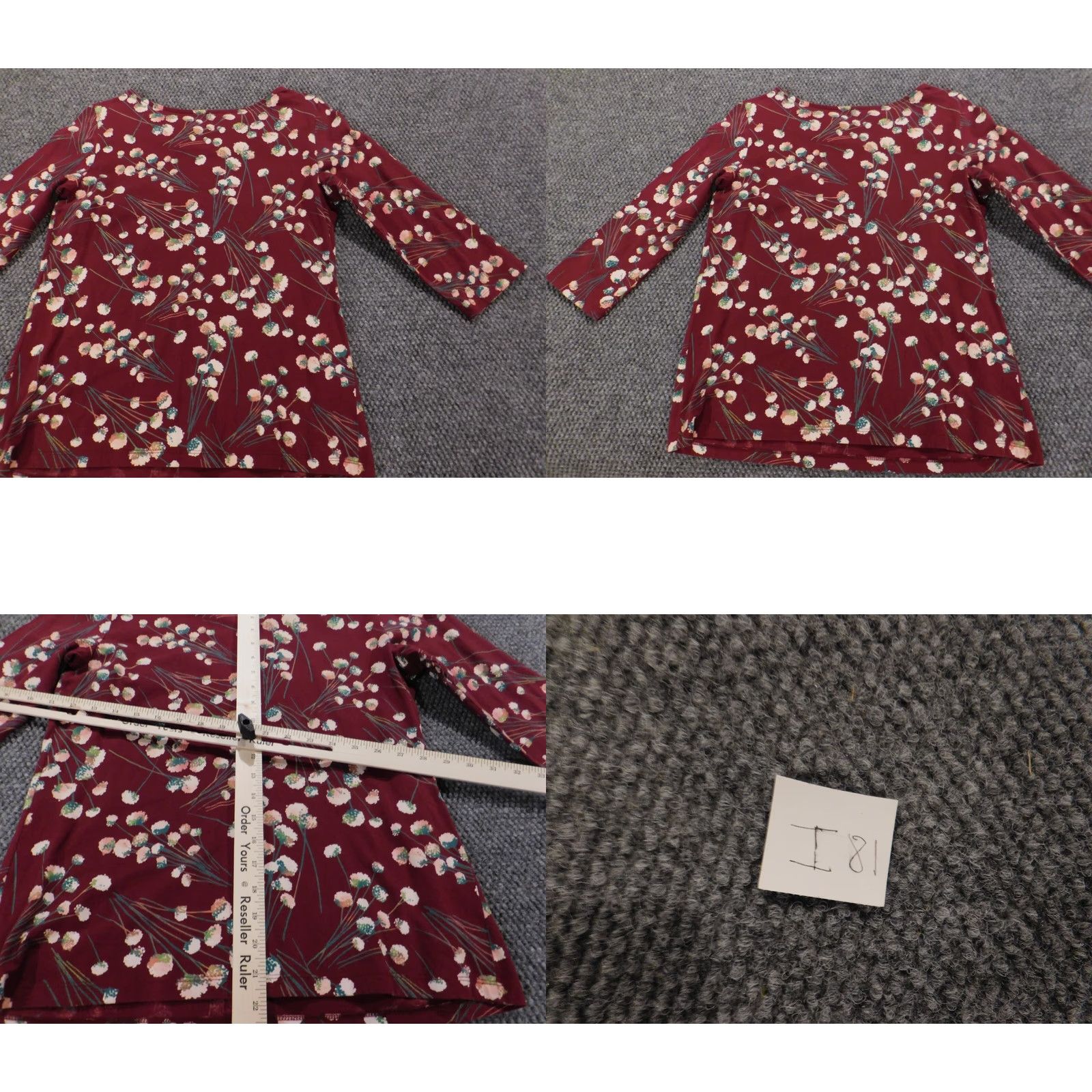 Vintage St.Johns Bay Blouse Womens Medium Red Floral Button Collared Pullover Cotton Rayon Stretch Casual Shirt Regular M Womens Size M / US 6-8 / IT 42-44 - 8 Thumbnail