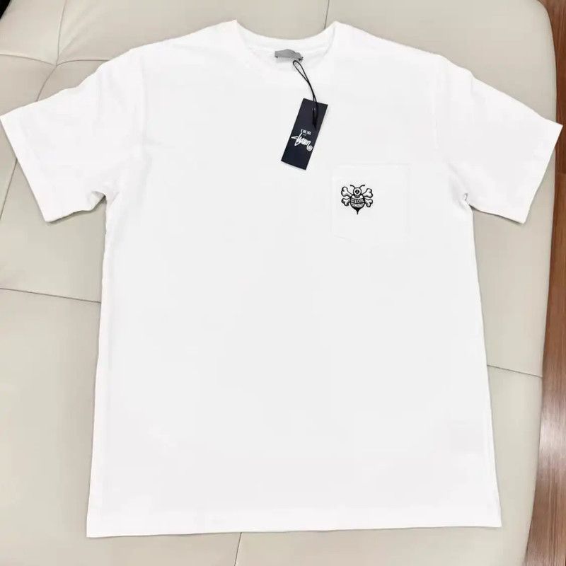 Dior Dior White Cotton Embroidered Men's T-Shirt 0089 Size US XS / EU 42 / 0 - 1 Thumbnail