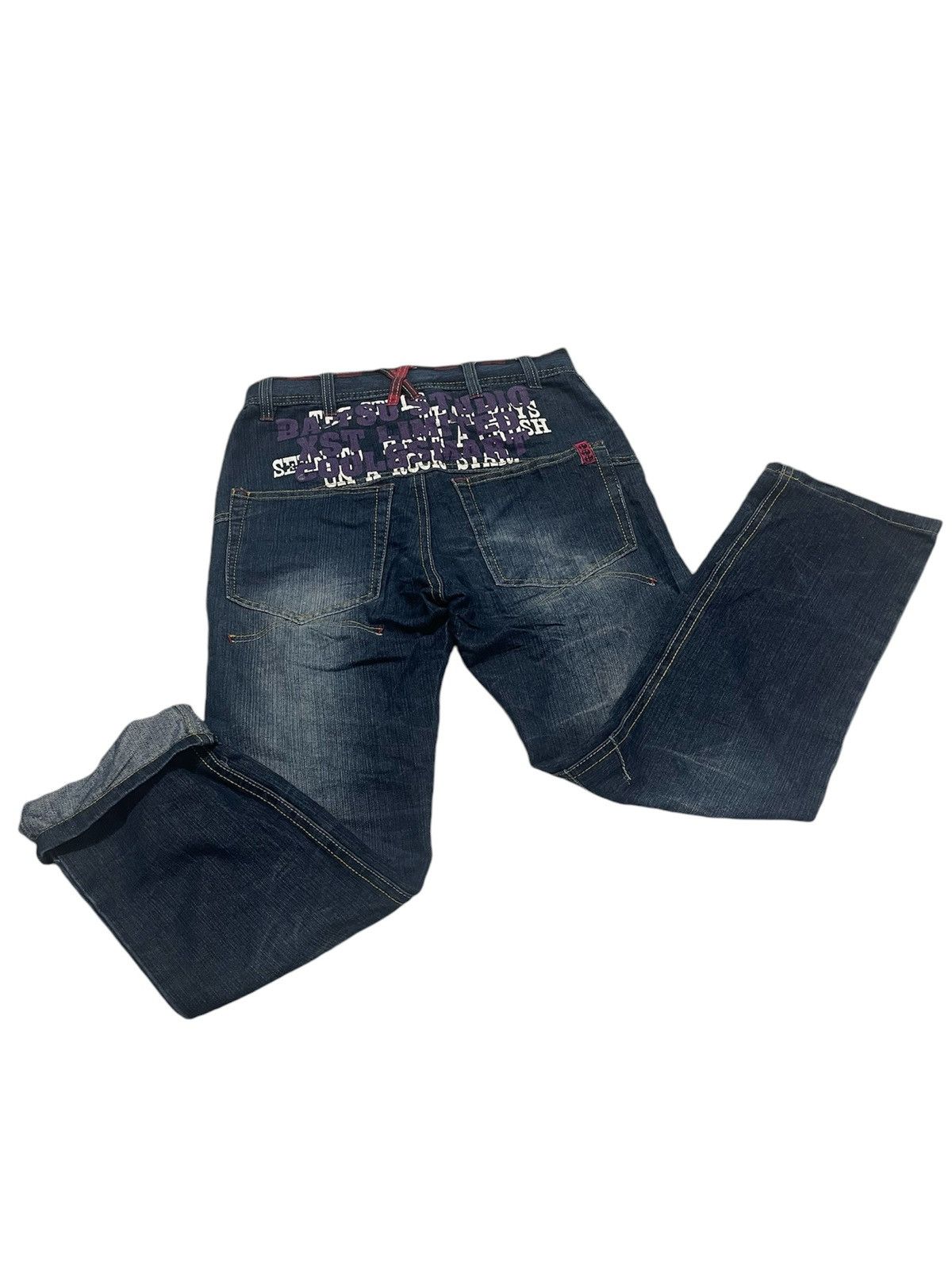 Designer Batsu Studio Skull Jeans Baggy Size US 28 / EU 44 - 1 Thumbnail