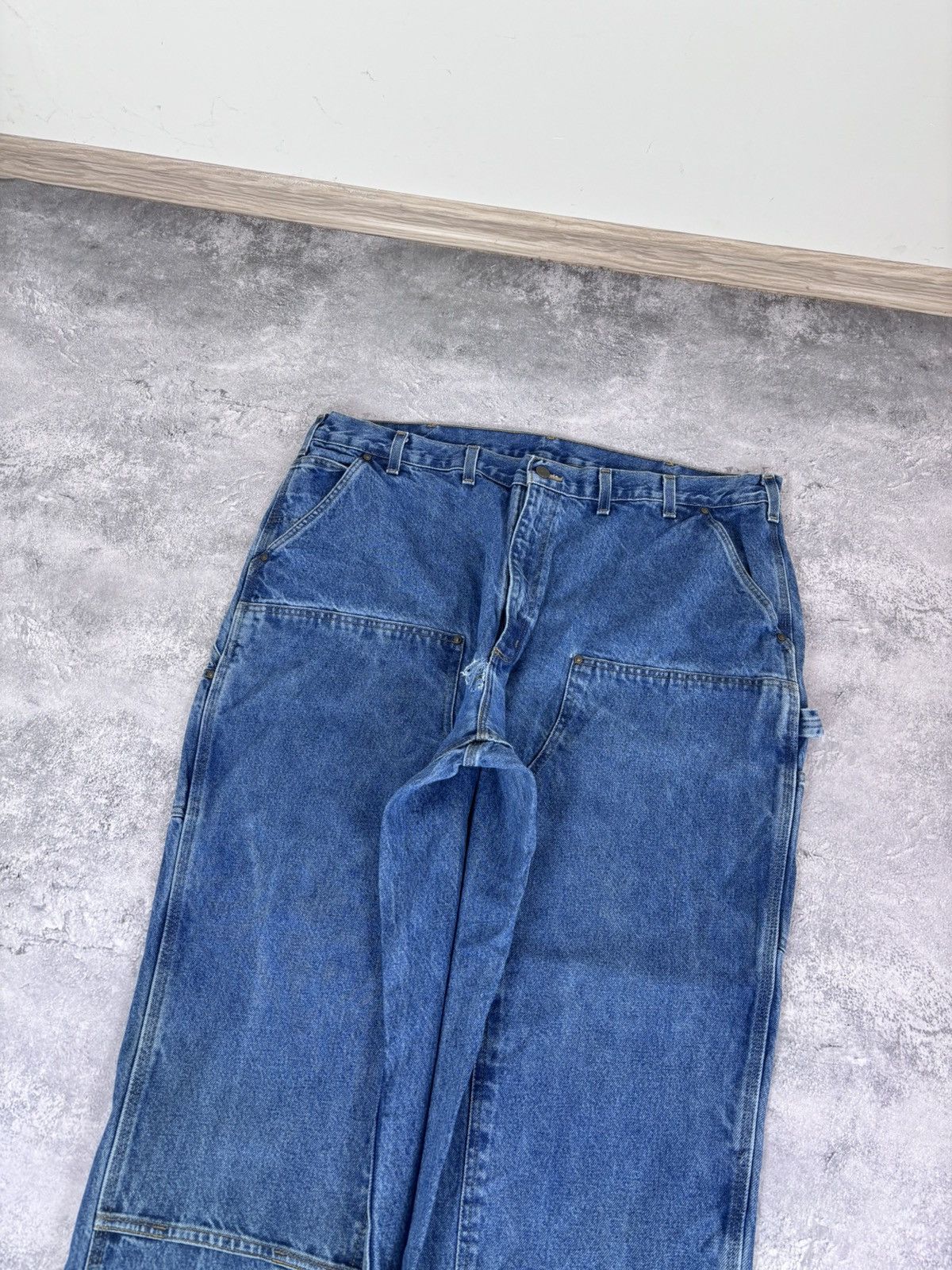 Carhartt Carhartt Men’s Double Knee Denim Jeans Loose Original Fit Size US 44 / EU 60 - 5 Thumbnail