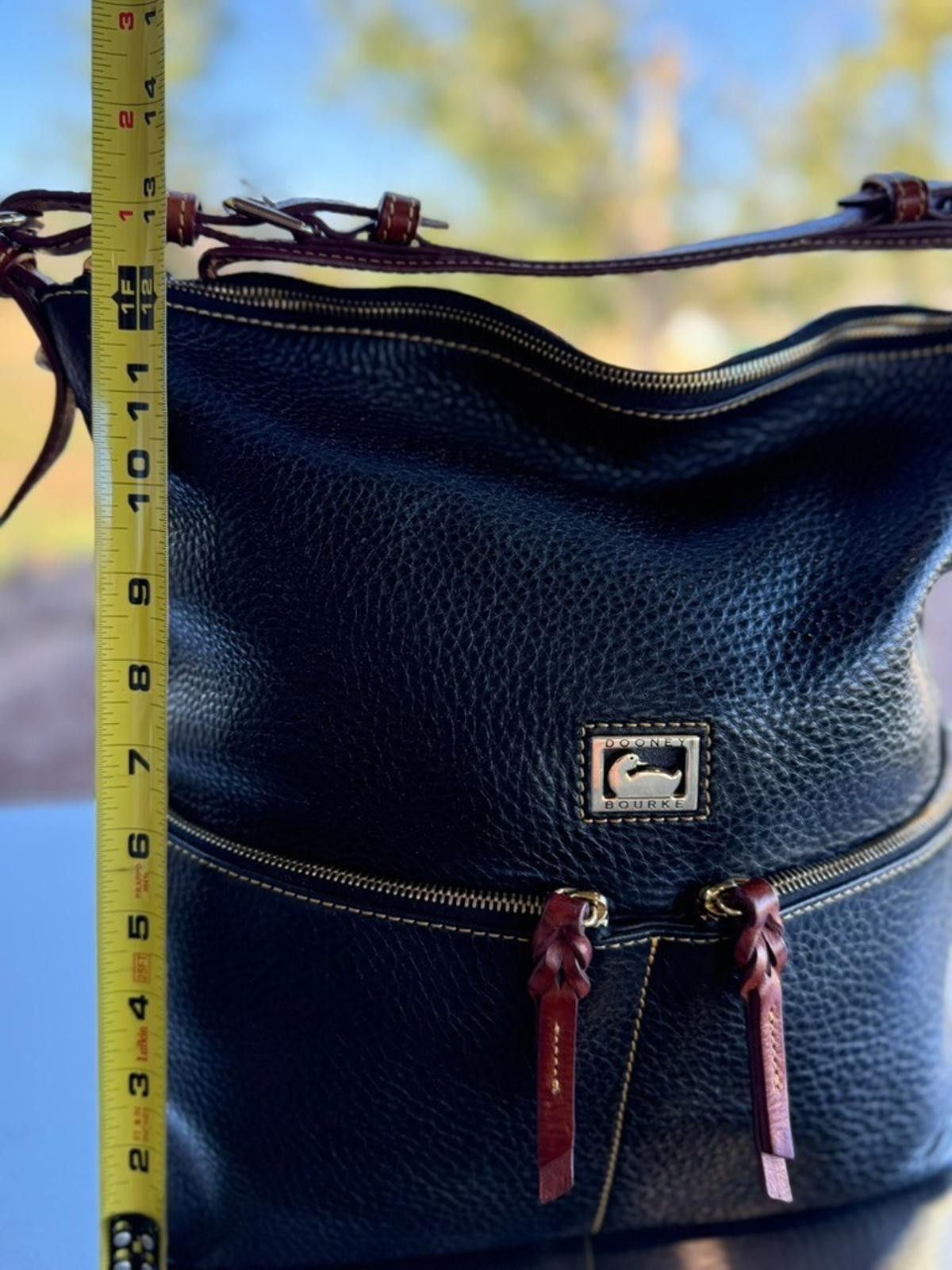 Dooney & Bourke Dooney & Bourke Dillen Pocket Navy Pebbled Leather Hobo Bag Size ONE SIZE - 7 Thumbnail