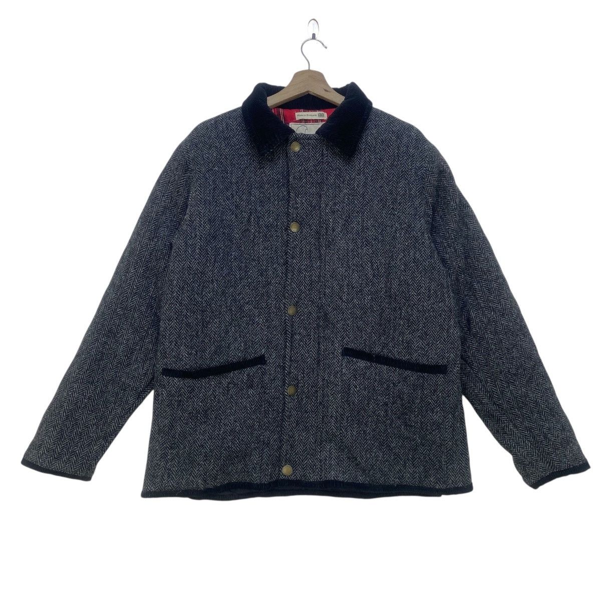 Harris Tweed X Peregrine Herringbone Wool Blend Coat
