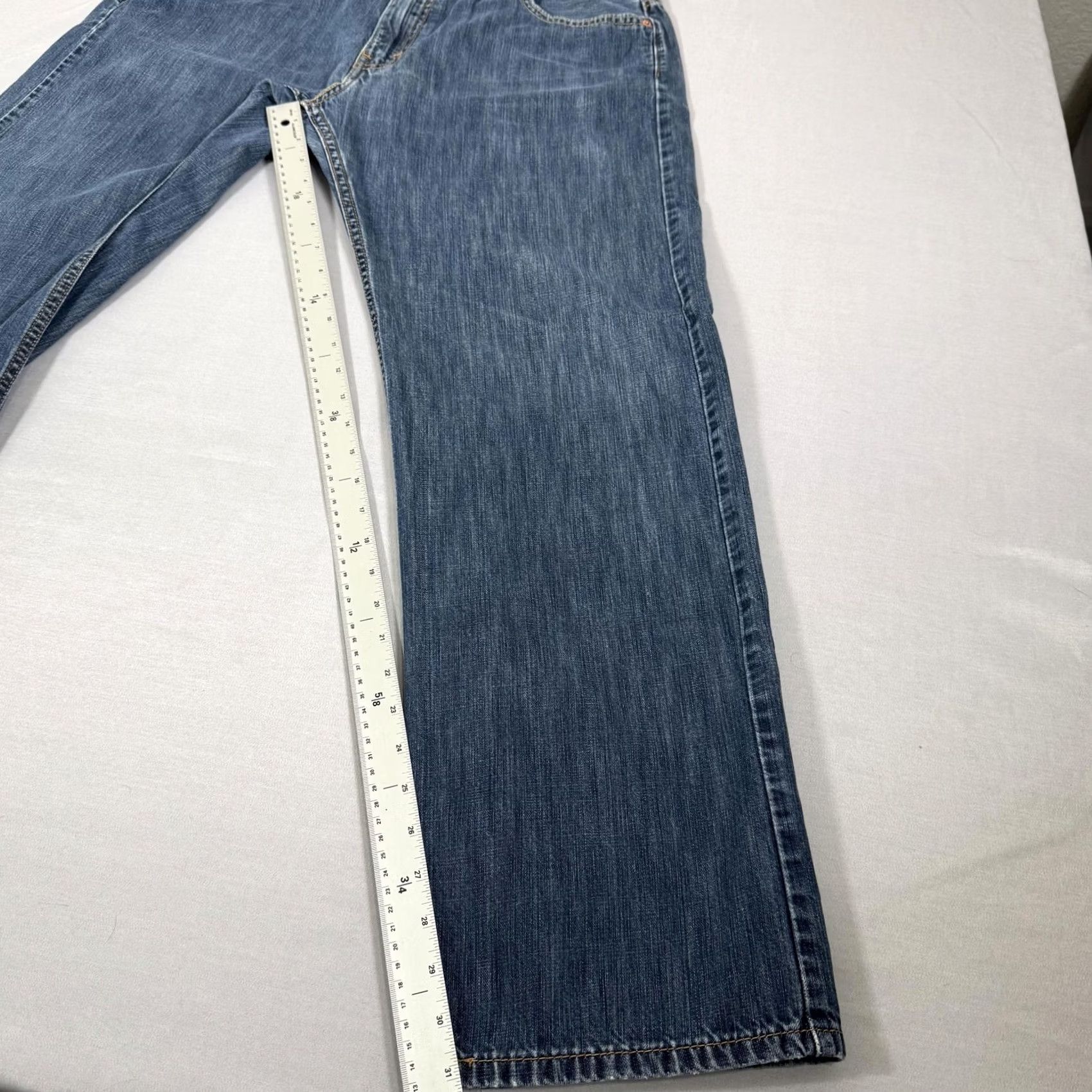 Levi's Levi's 569 Jeans Mens 36x32 Blue Loose Straight Baggy Denim Pants Western 90s Grunge Vintage No Size US 36 / EU 52 - 3 Thumbnail