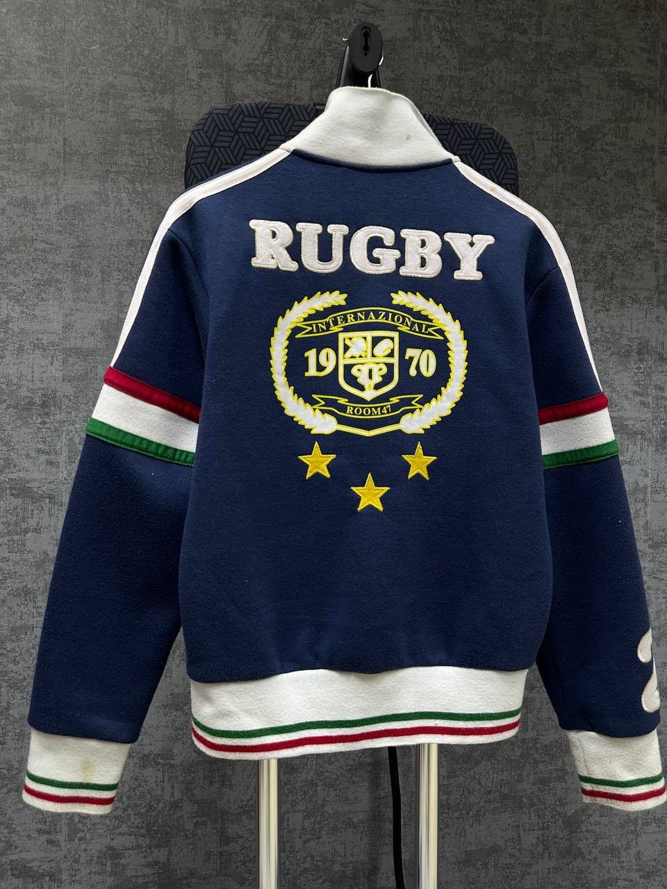 Japanese Brand × Vintage Vintage Italia Rugby Polo Ralph Lauren Style Zip Hoodie Size US S / EU 44-46 / 1 - 14 Thumbnail