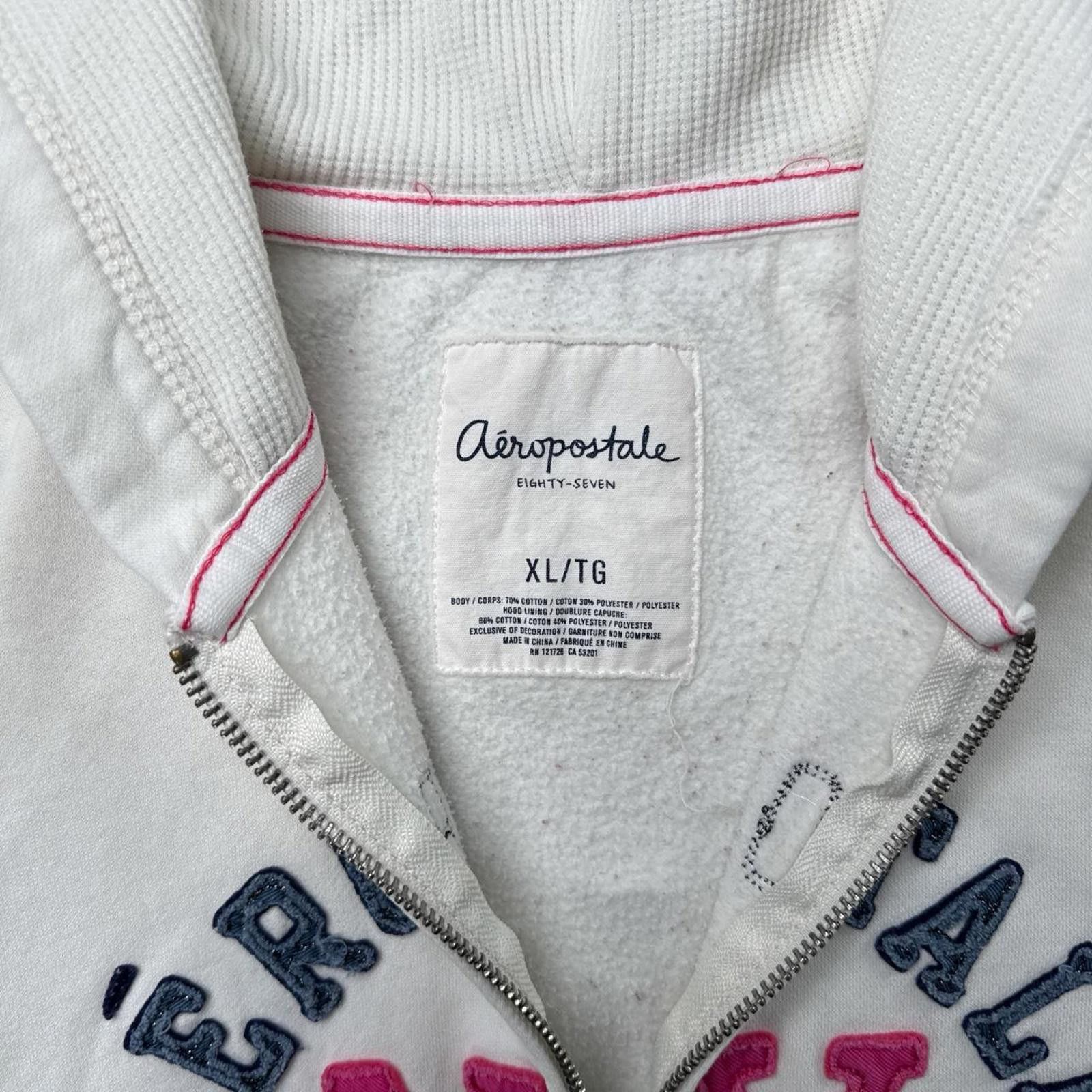 Aeropostale Y2K Aeropostale 00s White zip up jacket Size XL / US 12-14 / IT 48-50 - 5 Thumbnail