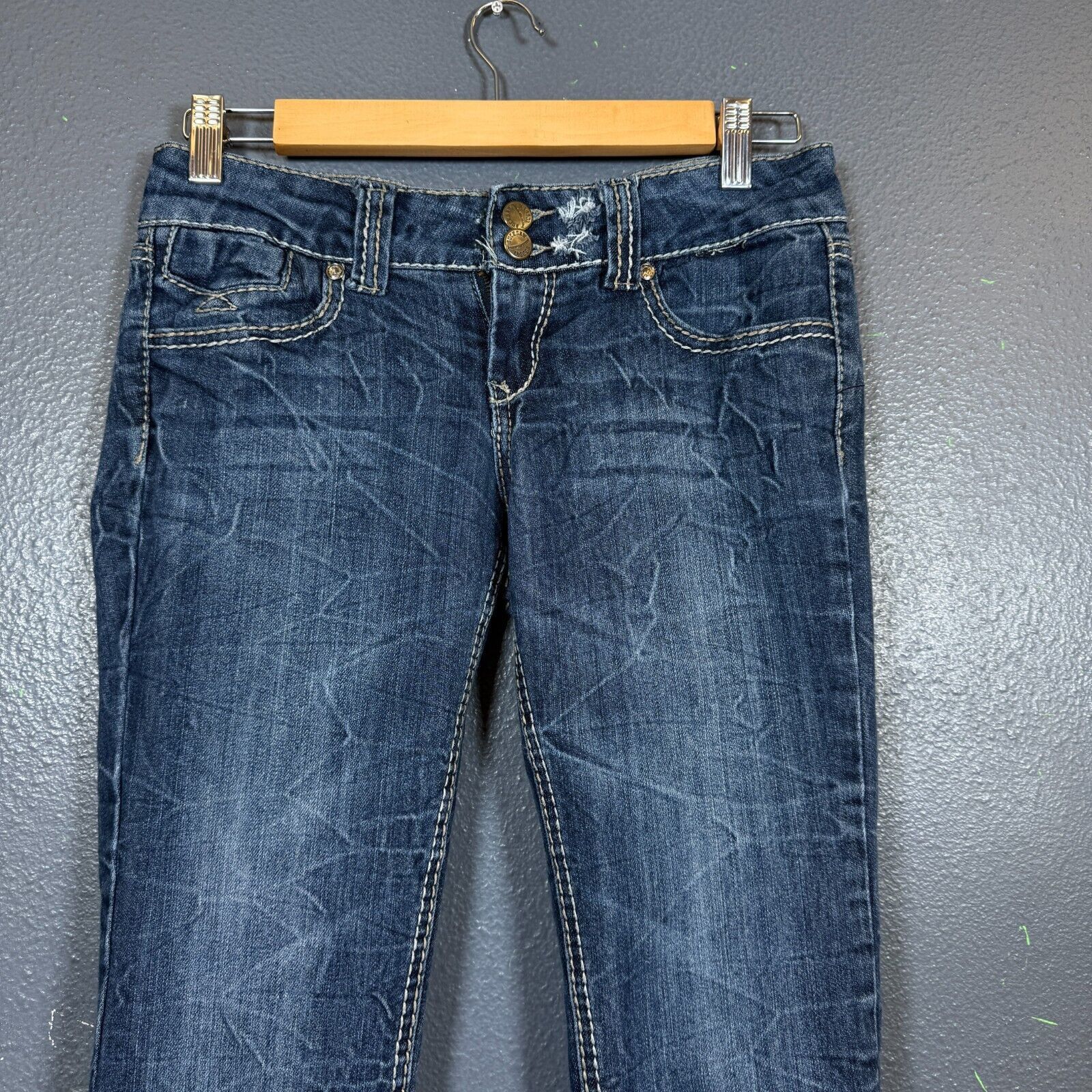 Vintage Vanilla 5 women’s blue denim jeans Y2K vintage baggy pants Size 29" - 6 Thumbnail
