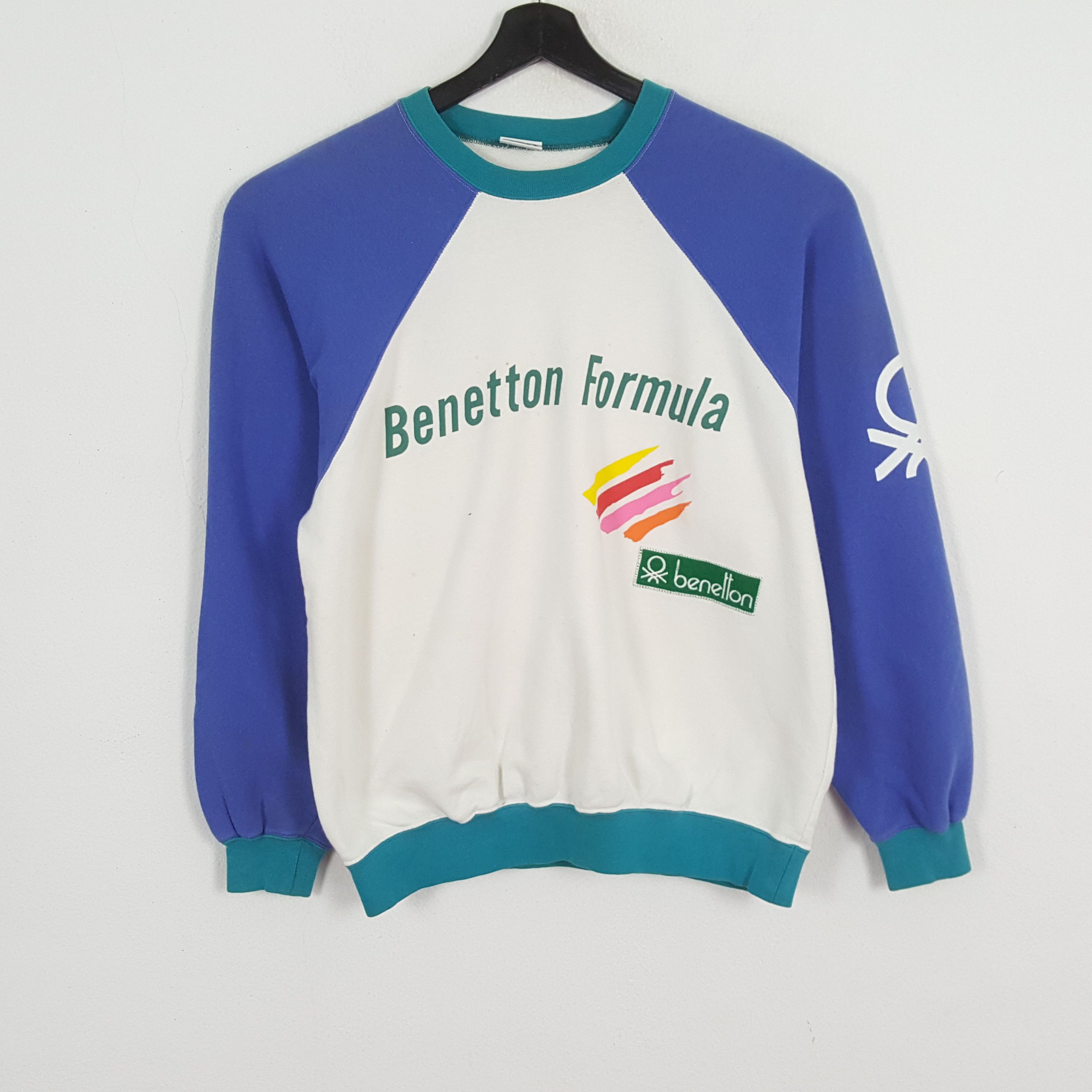 Benetton × Vintage BENETTON FORMULA Streetwear Style Sweatshirt Size US L / EU 52-54 / 3 - 1 Thumbnail