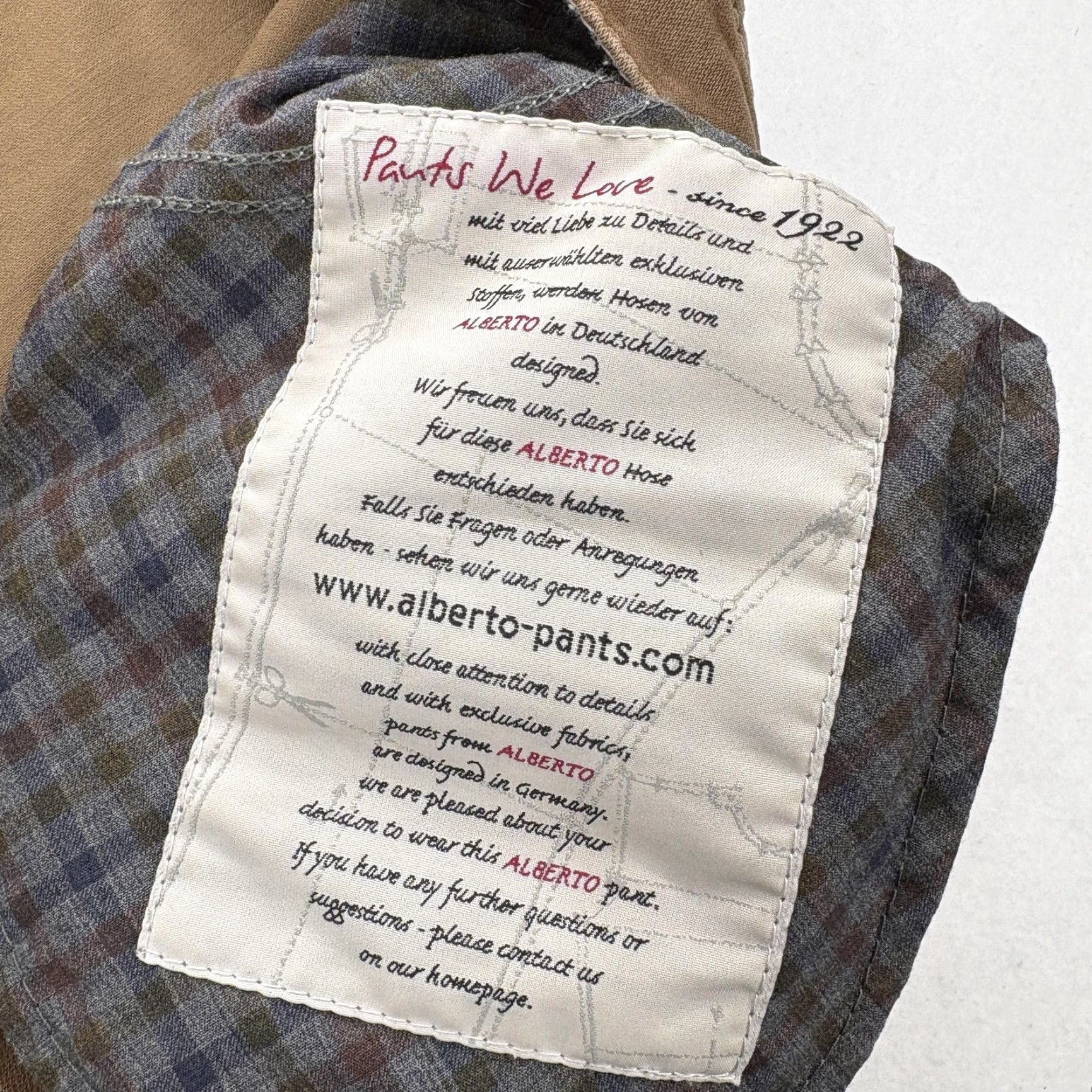 Vintage Alberto Tommy Pants Mens 38x34 Brown Comfort Fit Broken Twill Stretch 5-Pocket Size US 38 / EU 54 - 5 Thumbnail