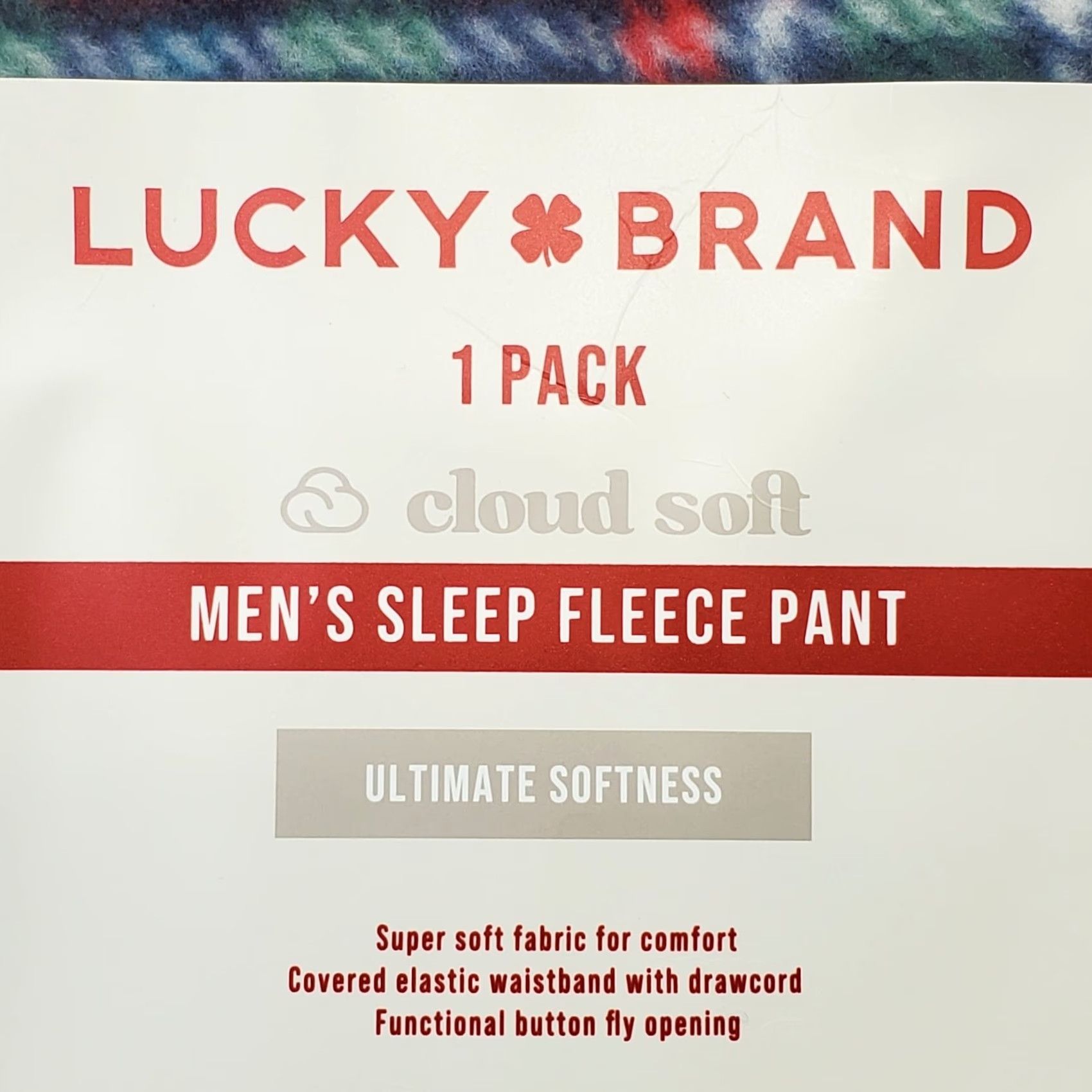 Lucky Brand Lucky Brand Sleep Fleece Pants Mens M Multi Plaid Cloud Soft Elastic Waistband NWT, Pajama Pants, Regular, Multicolor, Men Size US 31 - 5 Thumbnail