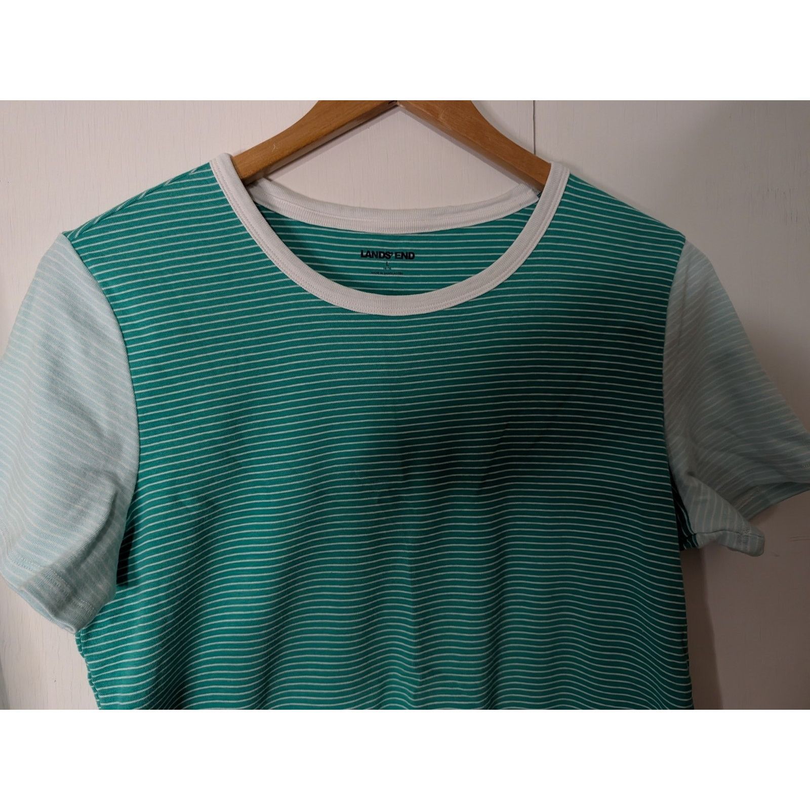 Lands' End Lands End Womens Global Stripe Short Sleeve Tee TShirt Large Size L / US 10 / IT 46 - 8 Thumbnail
