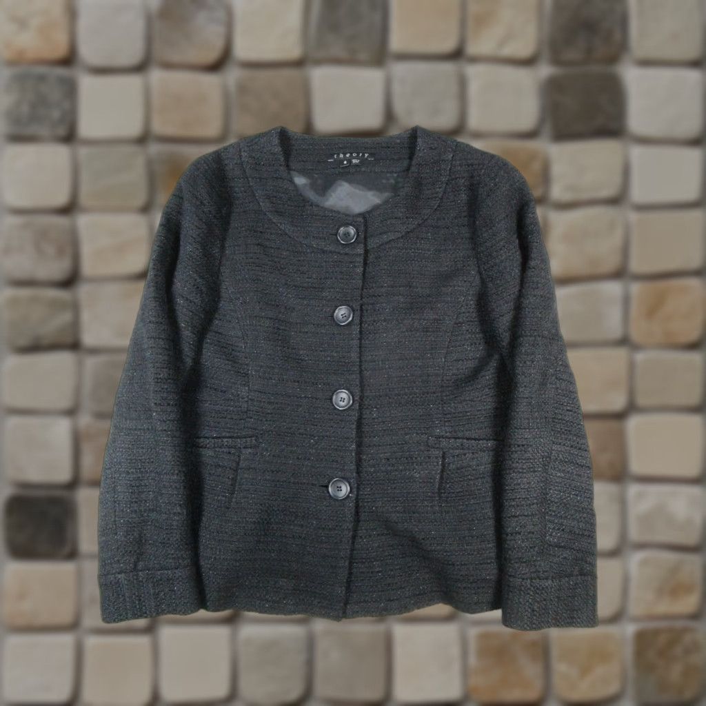 Theory Theory Jacket Womens 6 Black Knit Cotton Blend Shirt Womens 6 Black Theory Jacket Women Knit Cotton Basic Jacket 90s? Size M / US 6-8 / IT 42-44 - 1 Thumbnail