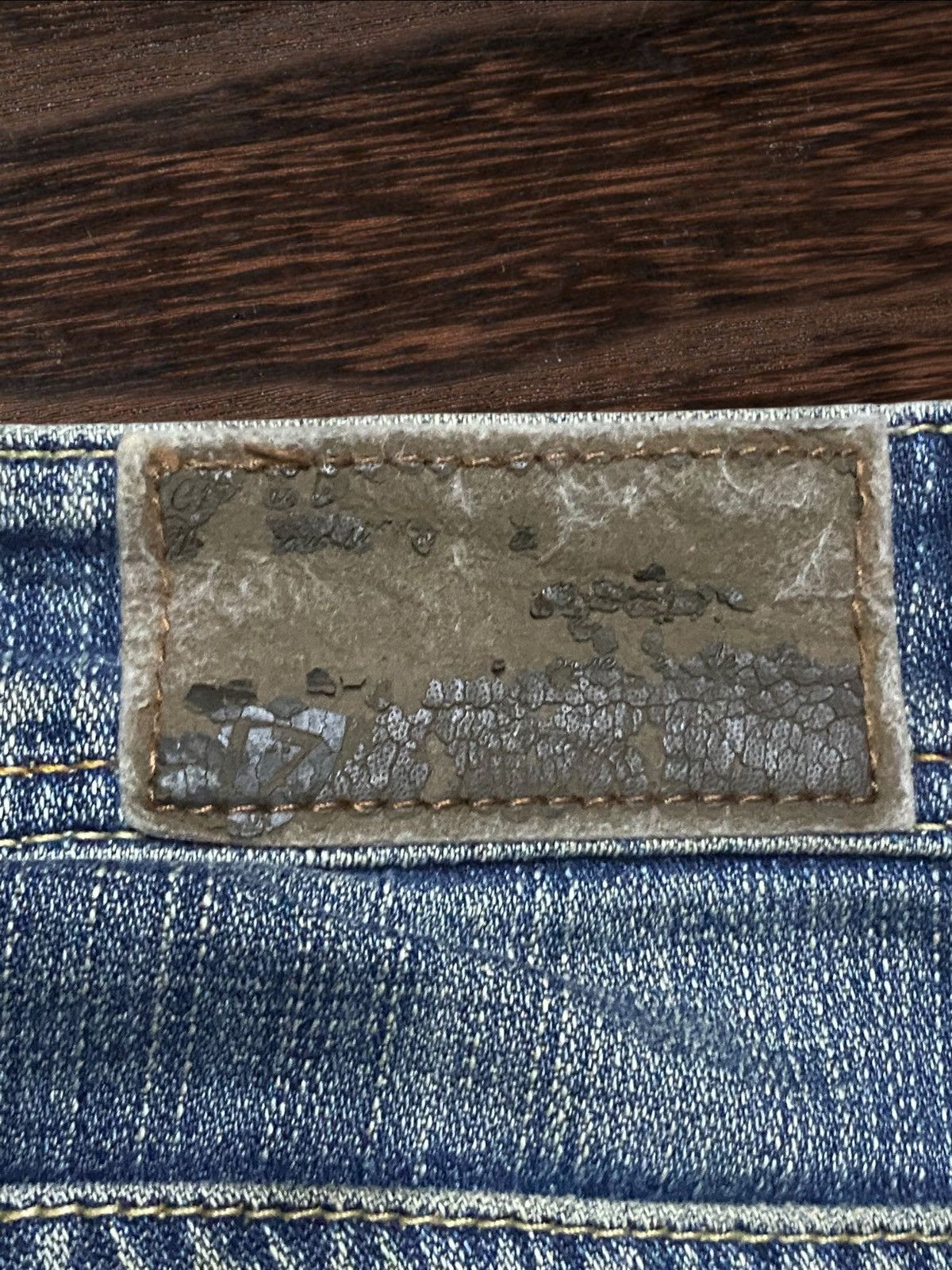 7 For All Mankind Vintage Japanese Brand C Seventeen Mud Wash Flare Jeans Size 31" - 16 Thumbnail