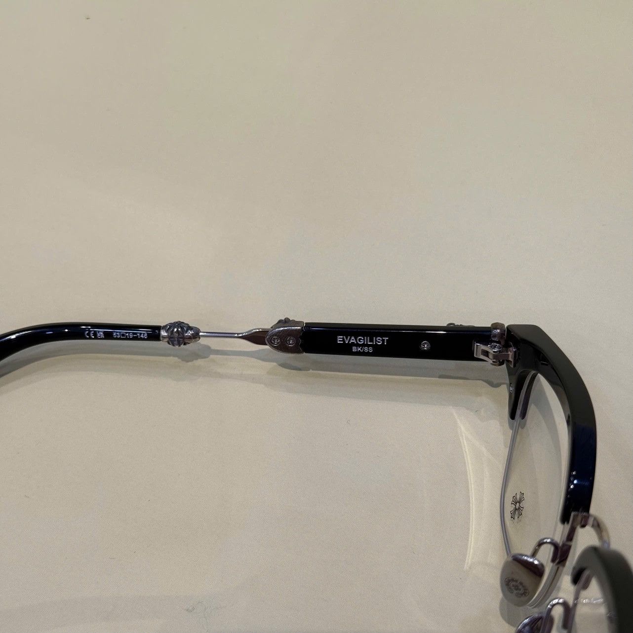 Chrome Hearts CHROME HEARTS EVAGILIST BLACK/SHINY SILVER Size ONE SIZE - 4 Thumbnail