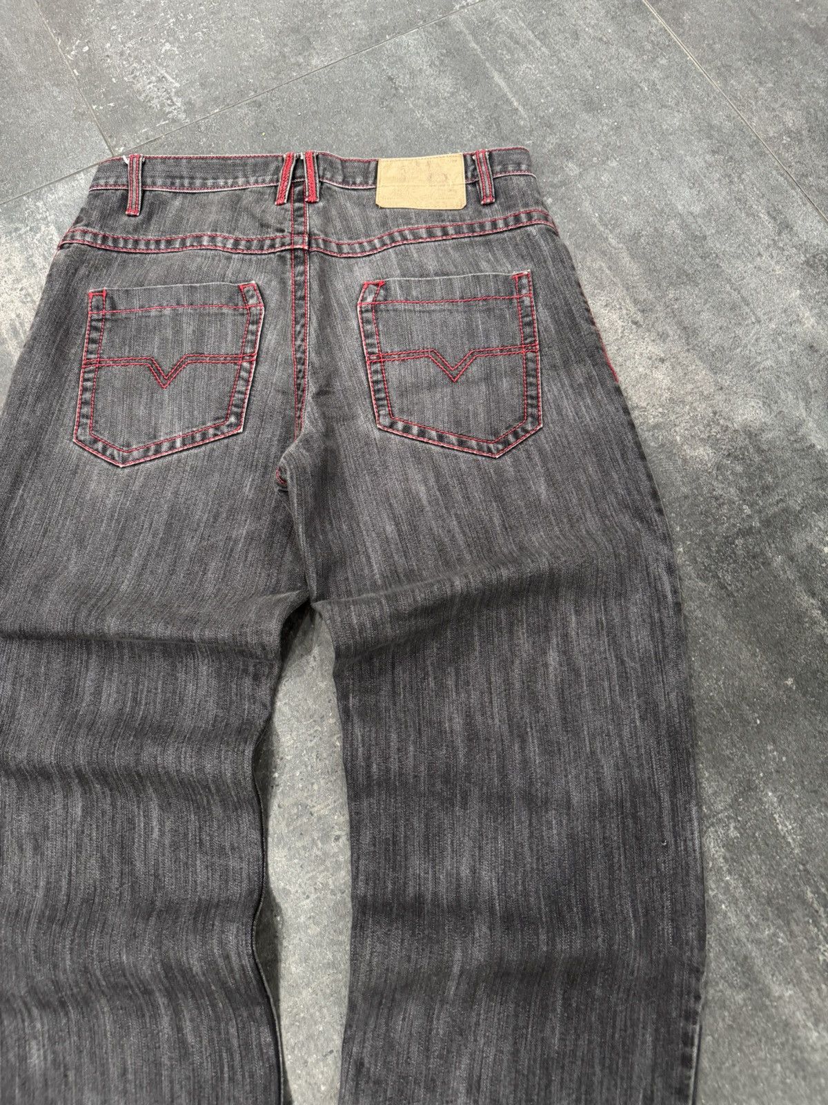 Southpole Vintage Y2K Design Lab Premium Black & Red Denim Pants 34x30 Size US 34 / EU 50 - 4 Thumbnail
