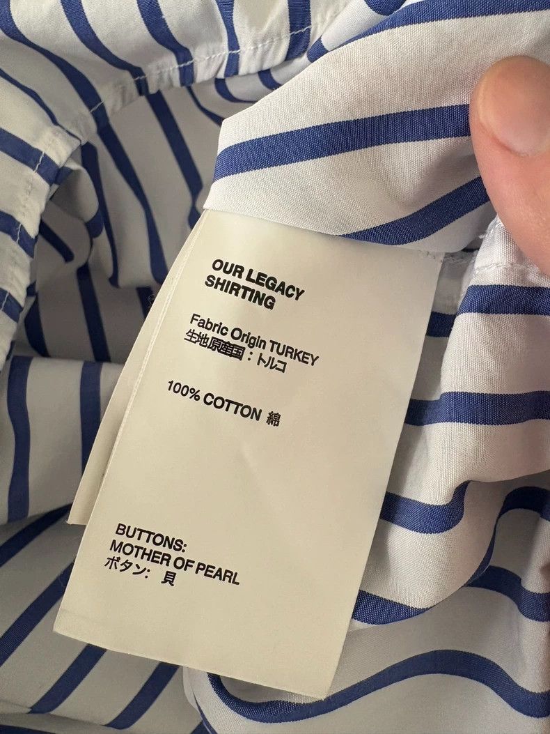 Our Legacy Our Legacy size46 Blue and white striped shirt Size US S / EU 44-46 / 1 - 4 Thumbnail