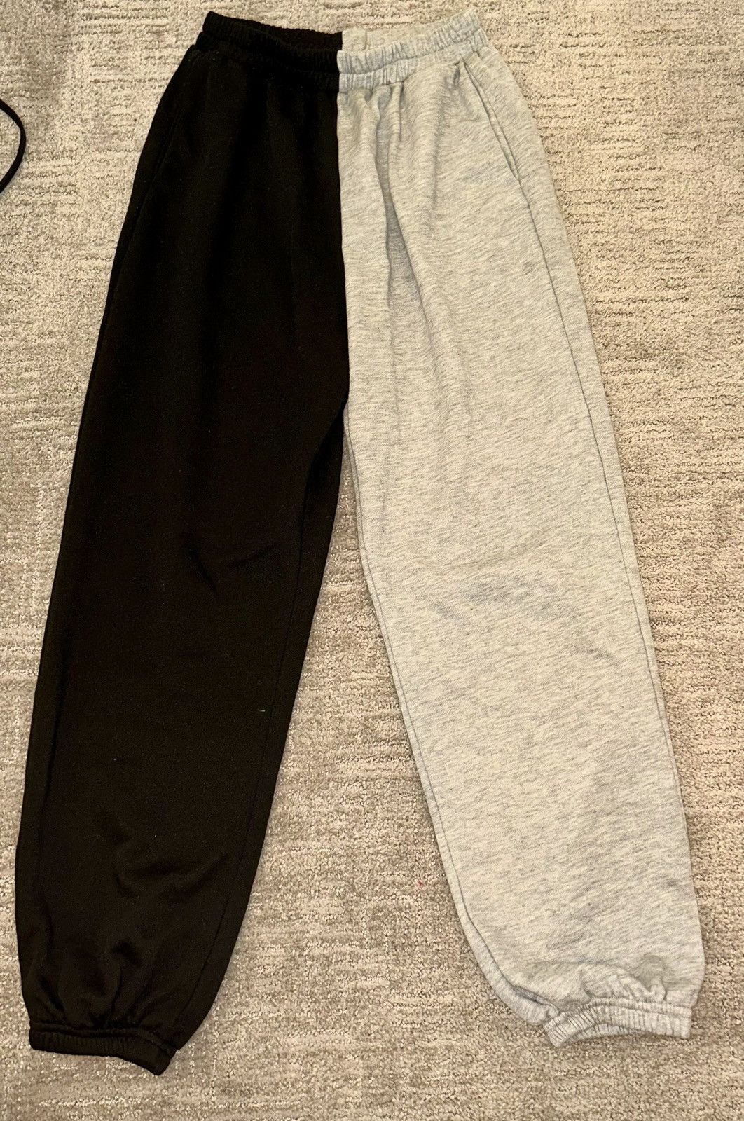 Shein black and grey color block Shein sweatpants Size 26" / US 2 / IT 38 - 2 Thumbnail
