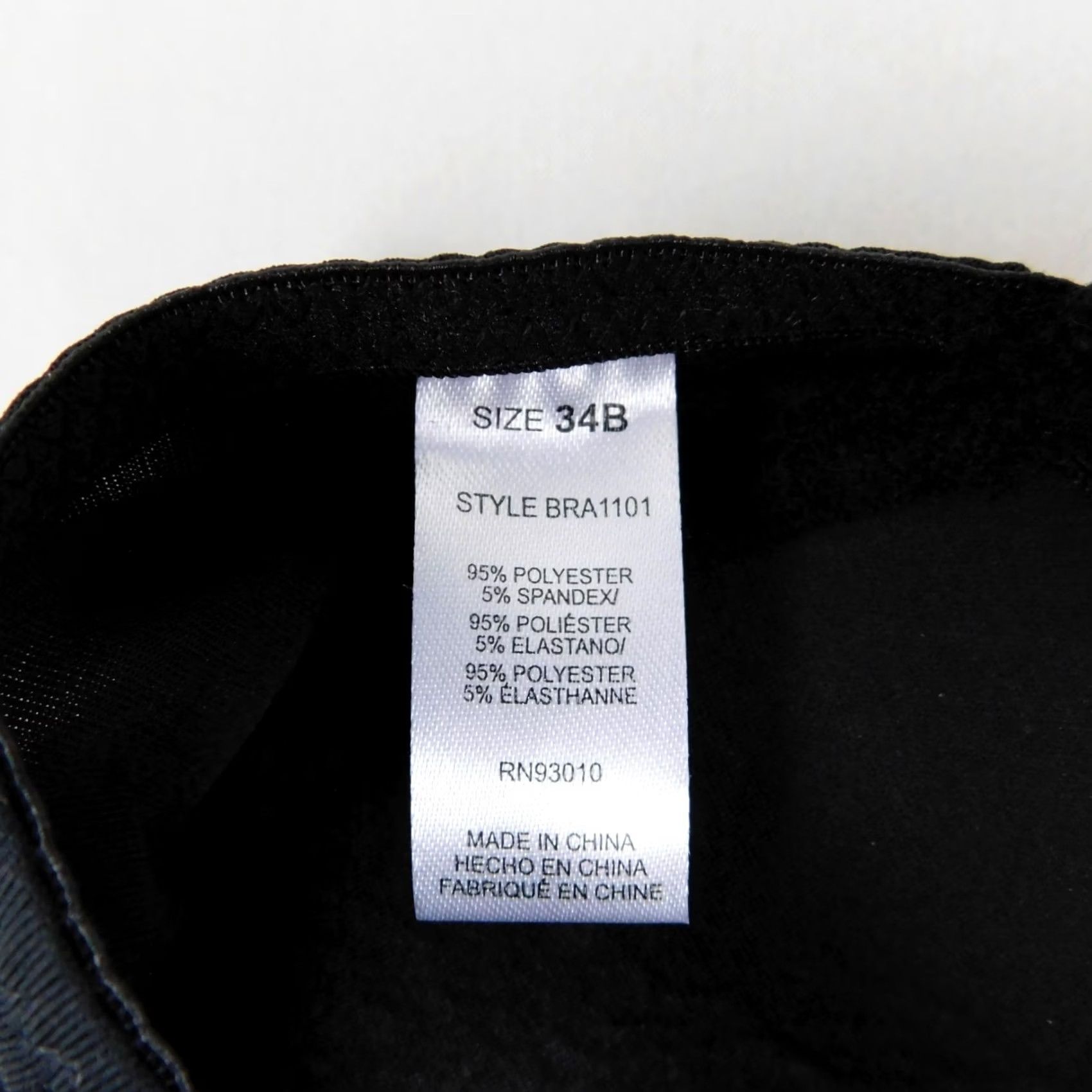 Vintage Bobbie Brooks Bra 34B Black Push Up Underwire Demi Racerback Microfiber Polyester Size ONE SIZE - 6 Thumbnail