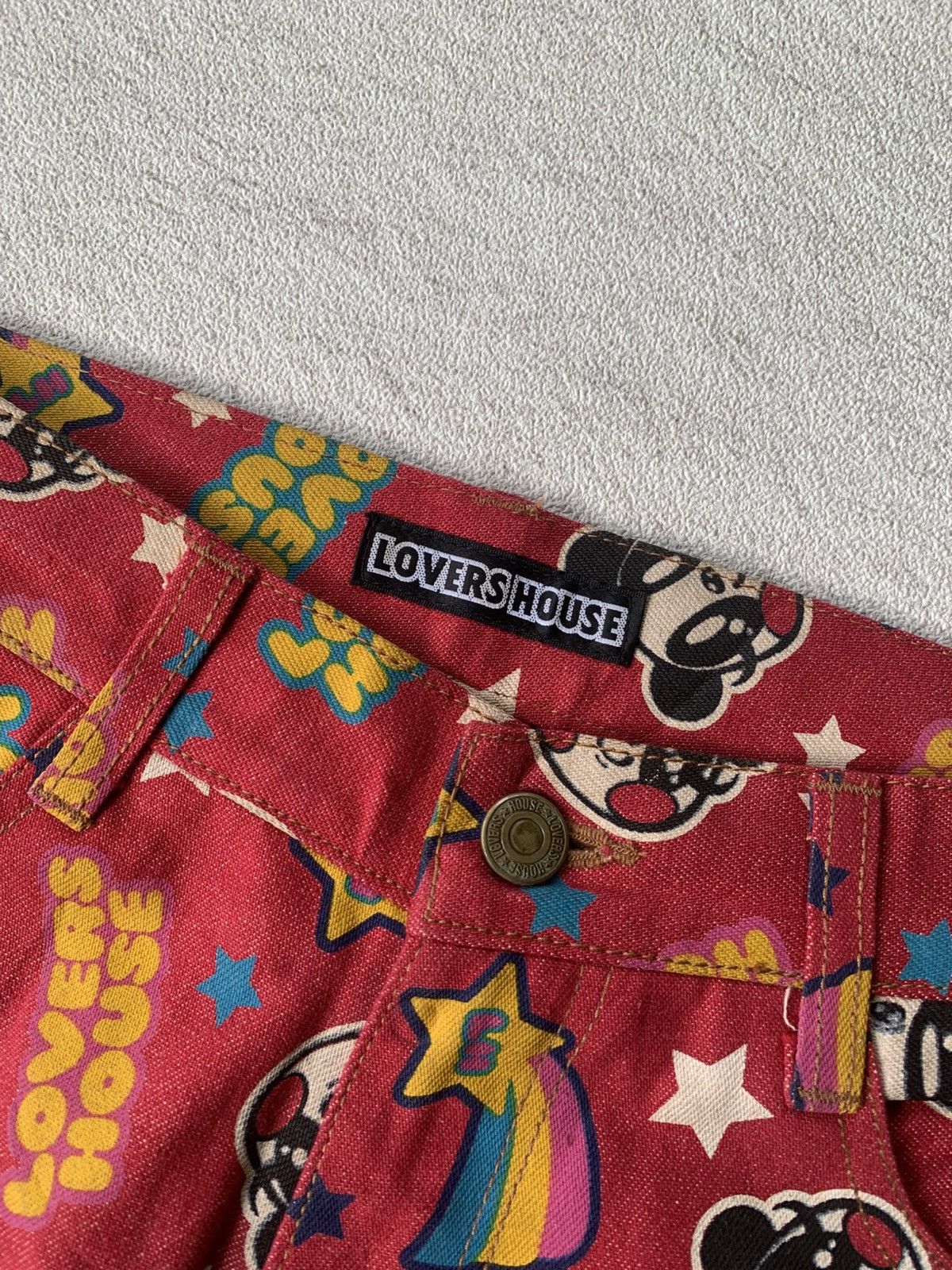 Japanese Brand 2000s Lovers House Cargo Full Print pants Size US 29 - 6 Thumbnail
