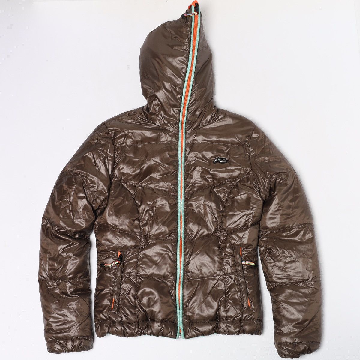 KJUS Kjus Reversible Down Puffer Jacket Brown Light Blue Ski Snow Size L / US 10 / IT 46 - 3 Thumbnail