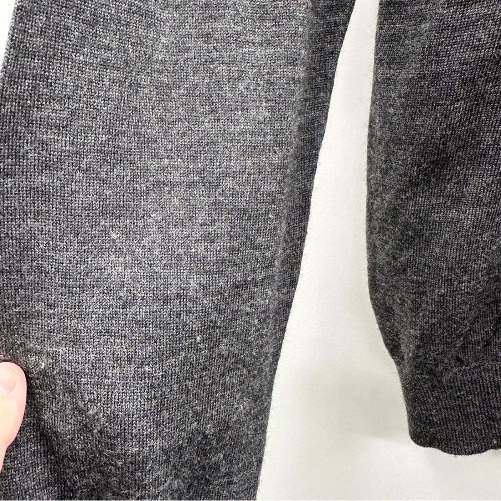The Kooples The Kooples Wool Gray & Tan Long Sleeve Cardigan Sweater Size XL / US 12-14 / IT 48-50 - 11 Thumbnail