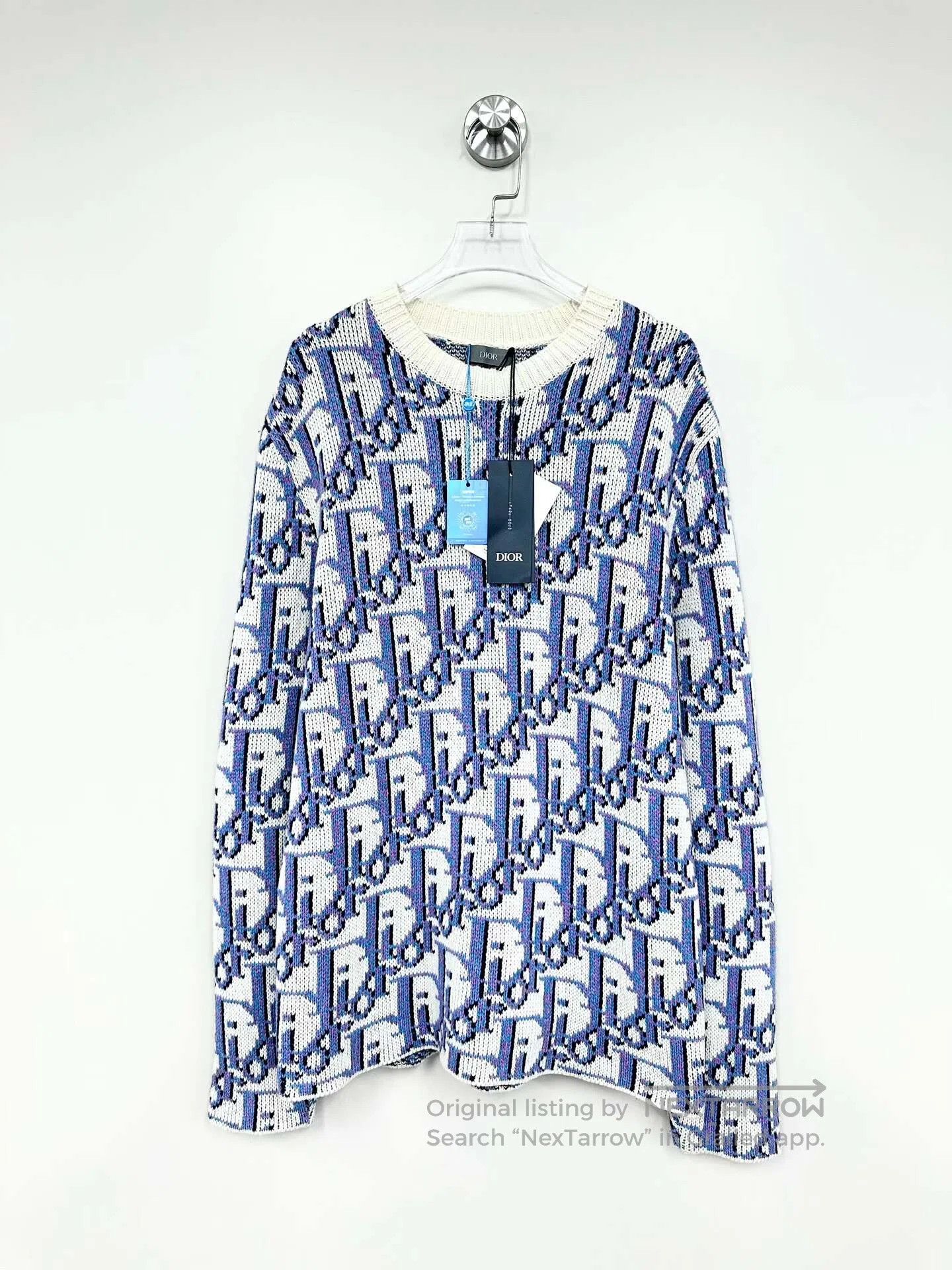 Dior Dior White and purple logo print knit sweater| Size US XS / EU 42 / 0 - 1 Thumbnail