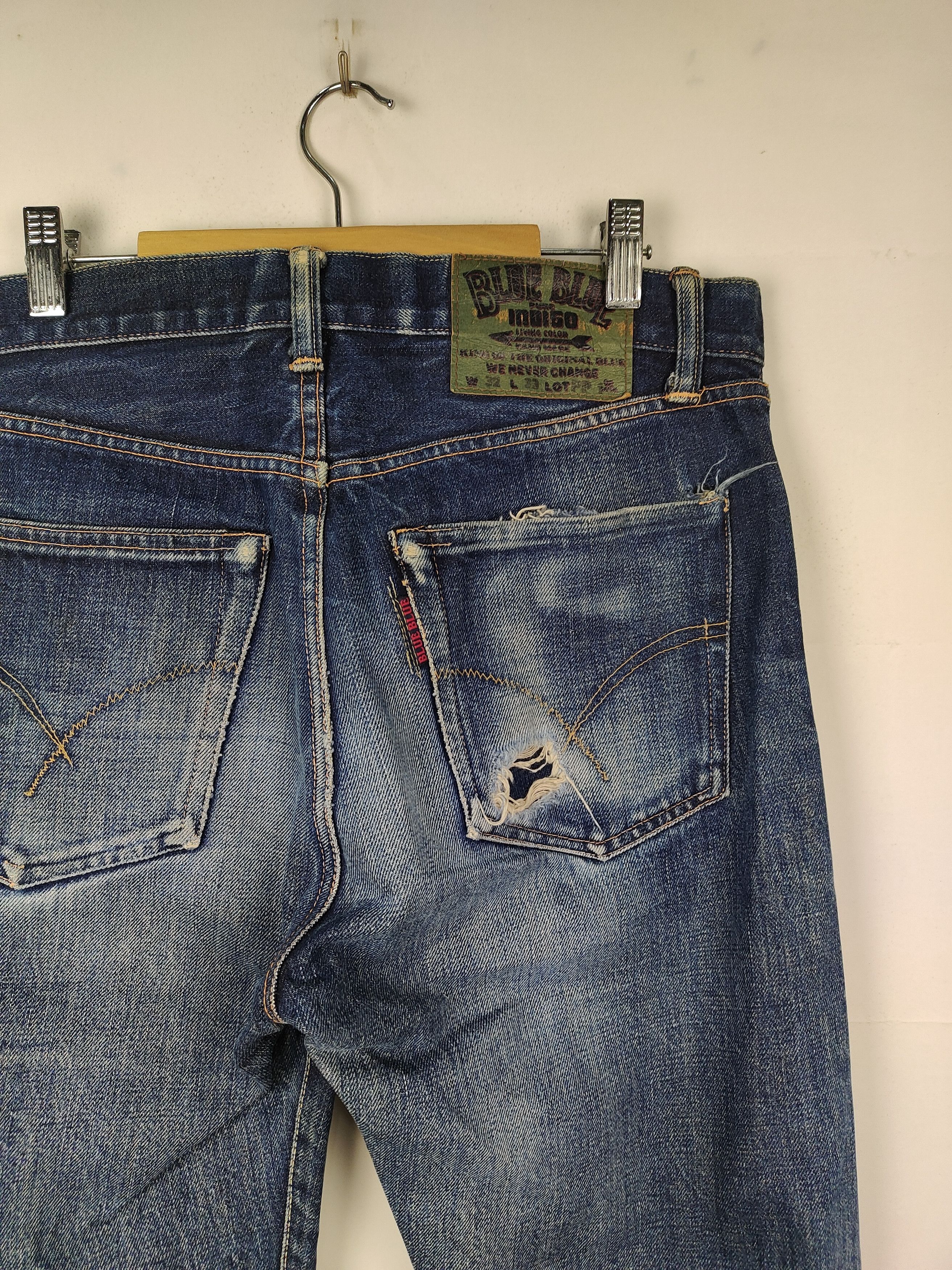 Blue Blue Japan Vintage Blue Blue Japan Indigo Selvedge Denim Pant Size US 32 / EU 48 - 7 Thumbnail