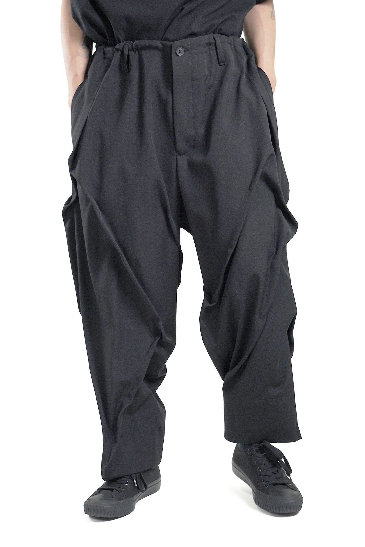 Yohji Yamamoto Pour Homme - RAYON RANDOM TUCK WIDE PANTS
