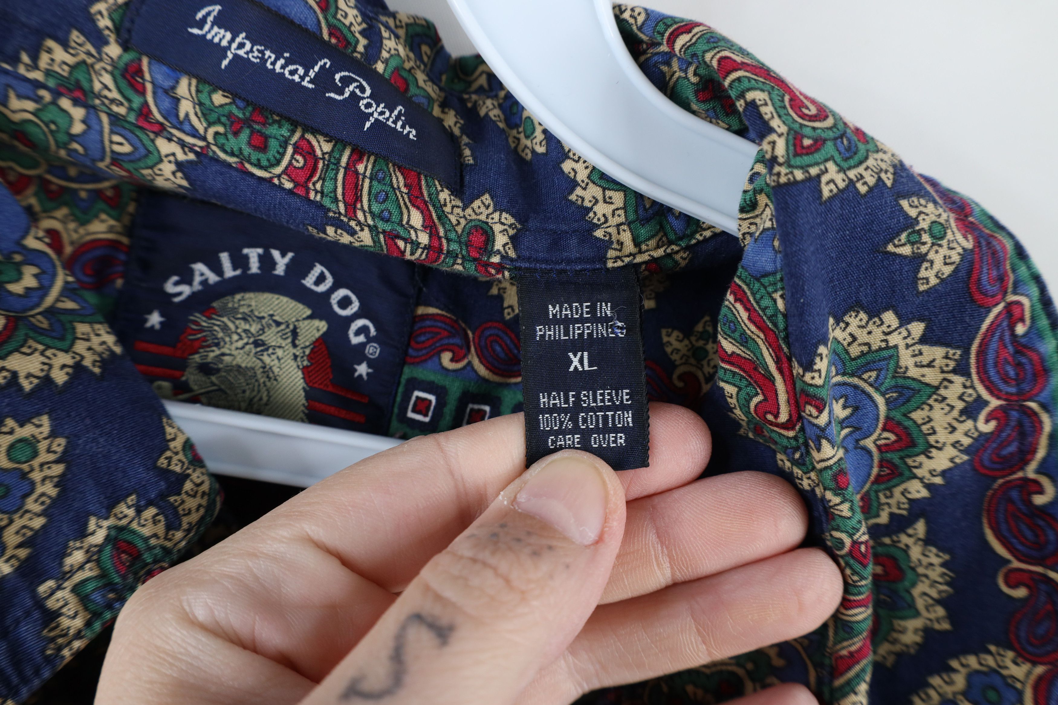 Vintage Vintage 90s Streetwear Rainbow Paisley Button Down Shirt Size US XL / EU 56 / 4 - 9 Thumbnail