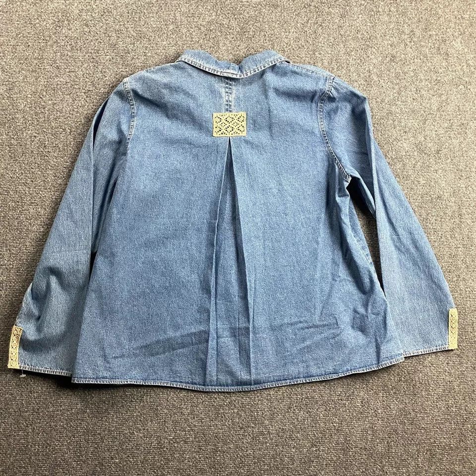 Denim & Co. Denim & Co Jacket Women's Large Long Sleeve 100% Cotton NWT Size L / US 10 / IT 46 - 5 Thumbnail