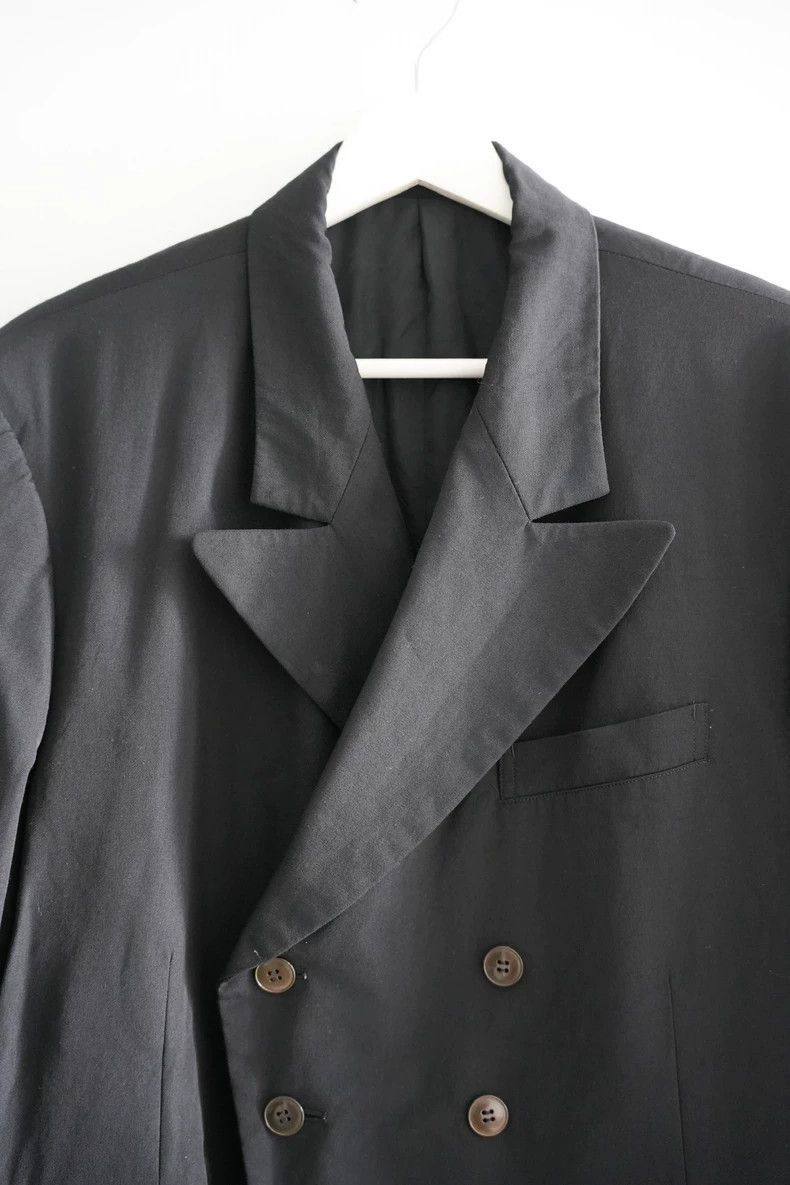 Yohji Yamamoto Yohji Yamamoto Yohji Yamamoto Black Wool Double-Breasted J Size US M / EU 48-50 / 2 - 3 Thumbnail