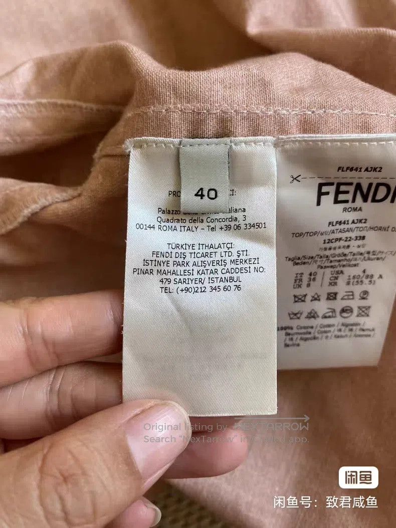 Fendi Fendi Printed Logo Short Sleeve Shirt Size XS / US 0-2 / IT 36-38 - 5 Thumbnail