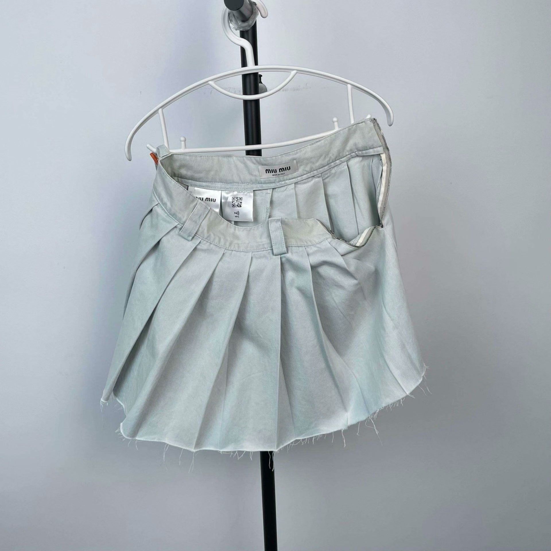 Miu Miu Miu Miu Denim Cotton Blue Skirt 36 Women Size 36" / US 14 / IT 50 - 1 Thumbnail
