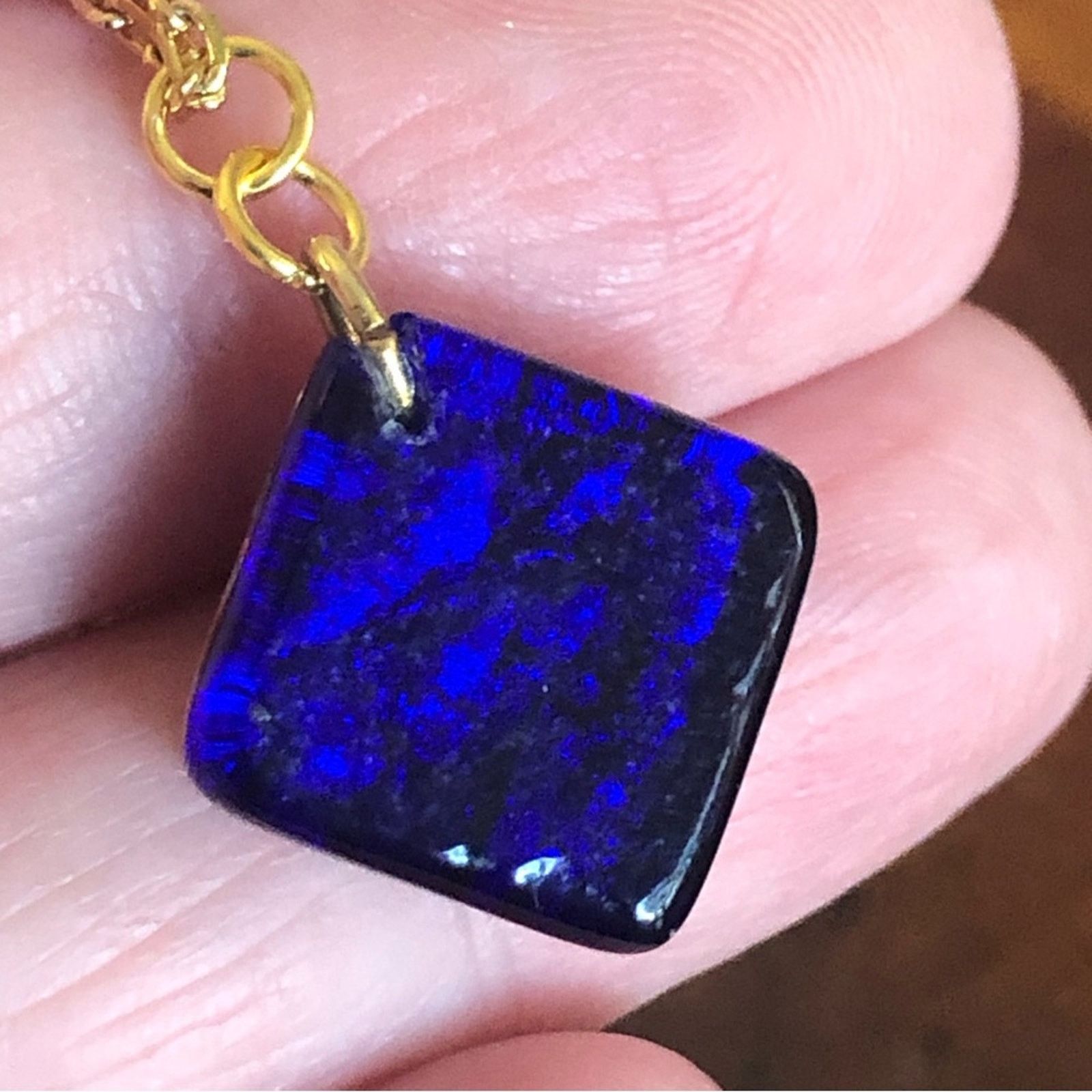 Handmade Hand crafted stained glass art pendant on chain necklace Size ONE SIZE - 4 Thumbnail