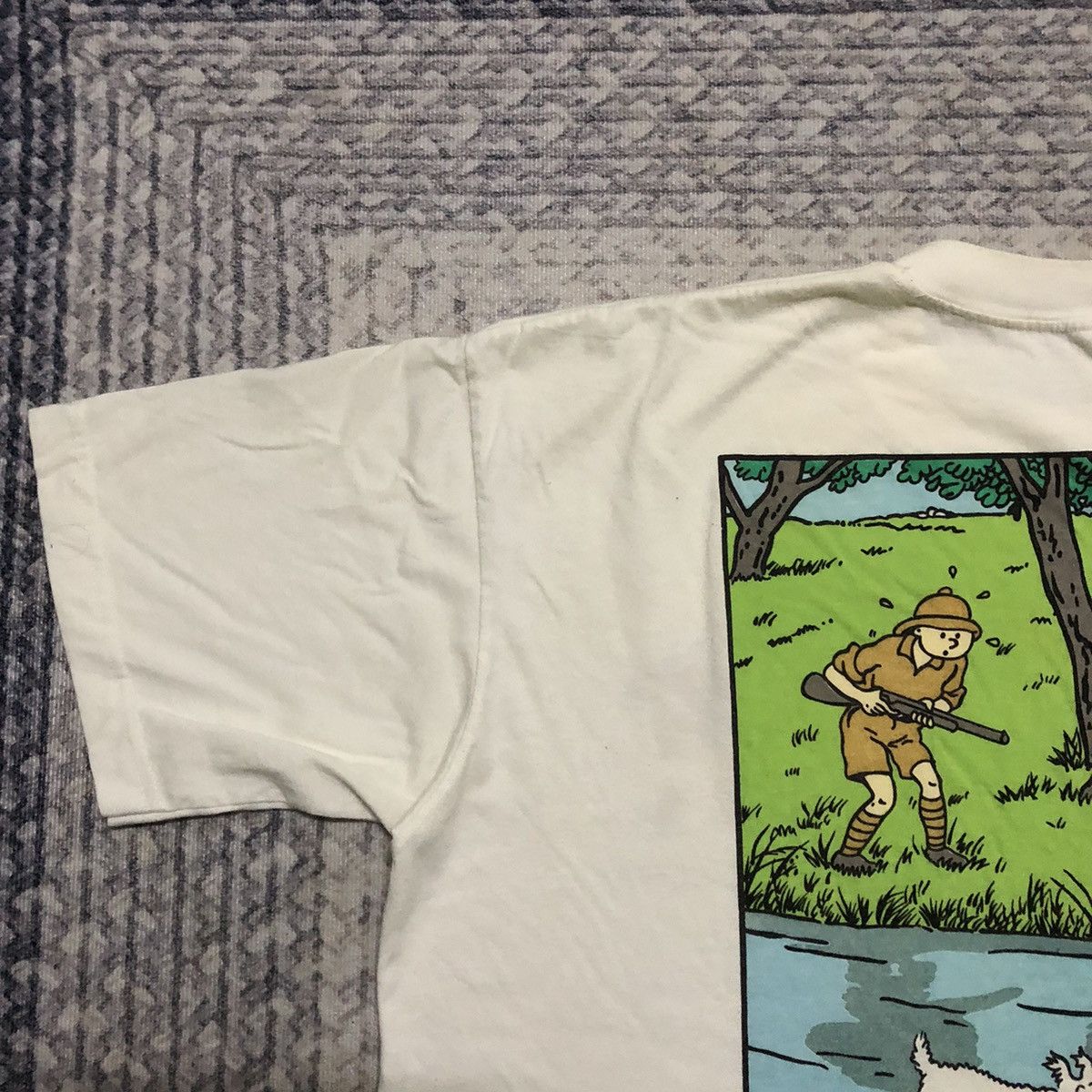 Cartoon Network Rare Distressed Vintage 90s Tintin in the Congo Cartoon Tees Size US XL / EU 56 / 4 - 14 Thumbnail