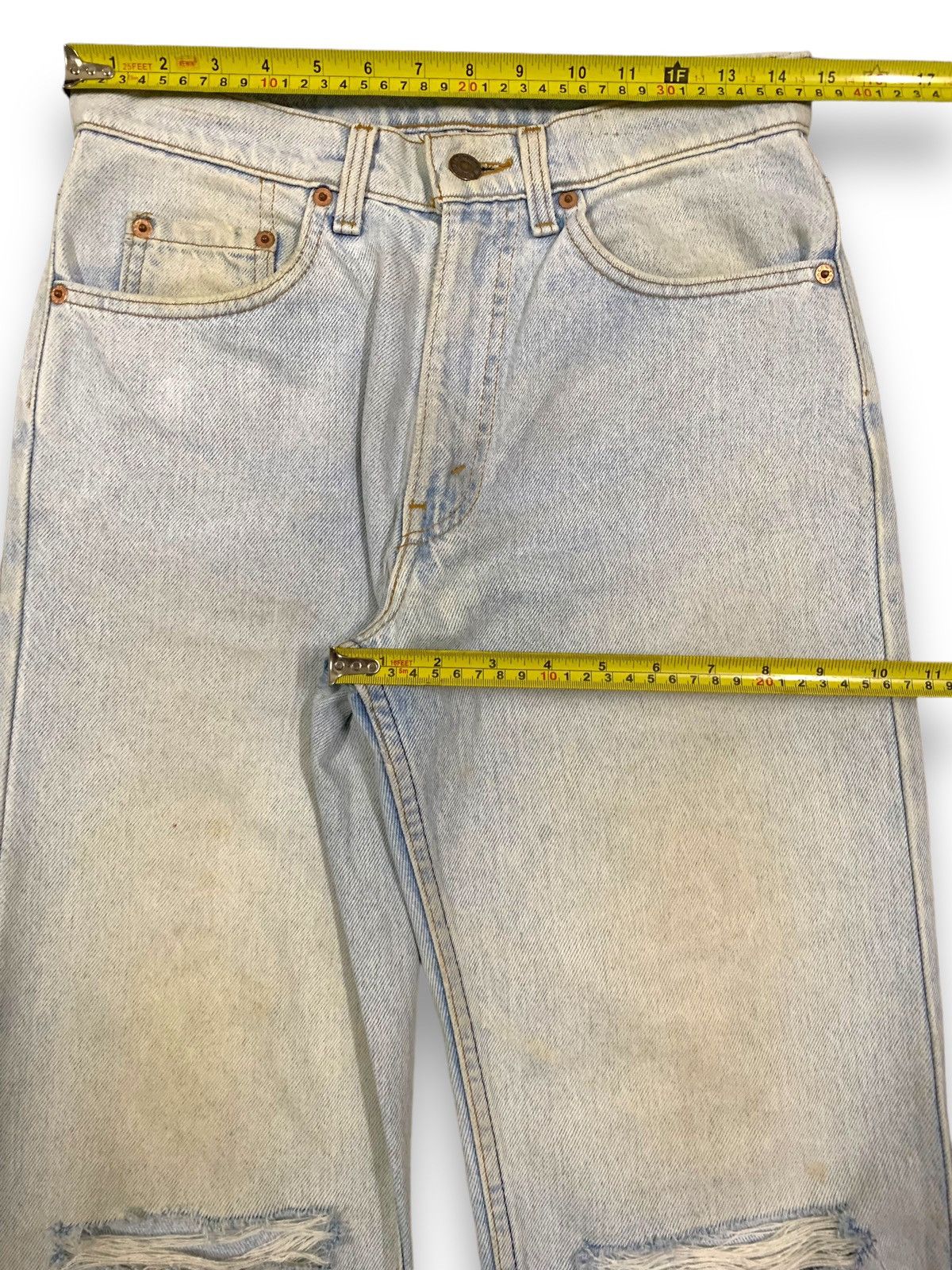 Levi's Vintage 80s Levis 510 Rusty Mud Wash Distressed Grunge Jeans Size US 32 / EU 48 - 16 Thumbnail