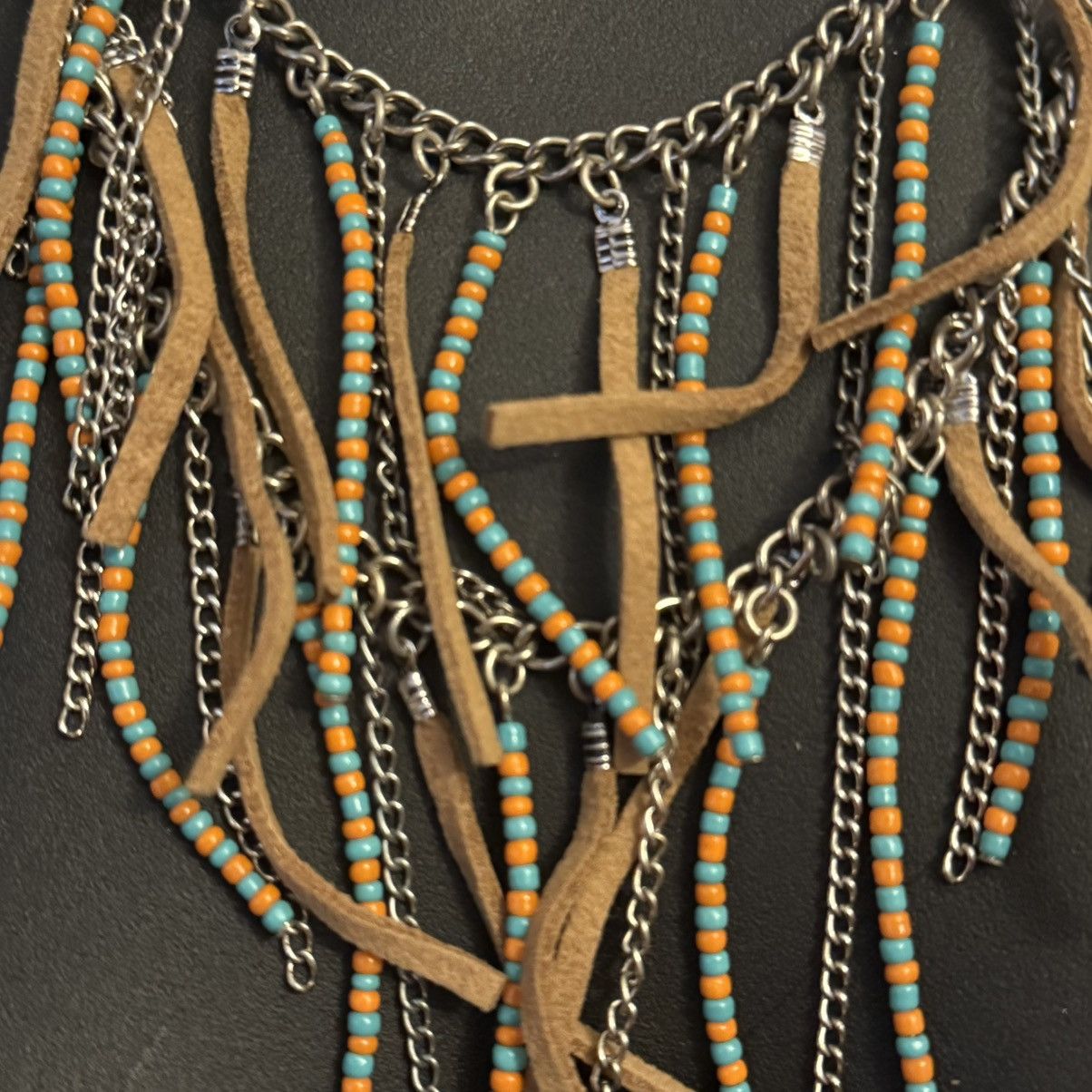 Other Southwestern beaded suede fringe layered necklace Size ONE SIZE - 2 Thumbnail