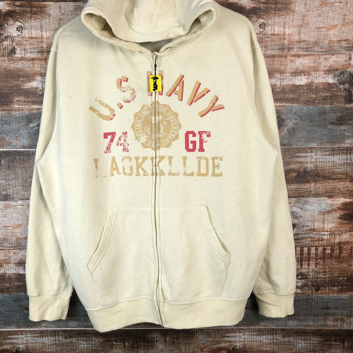 Japanese Brand The First Wave Crem Hoodie sweater #A2038 Size US L / EU 52-54 / 3 - 3 Thumbnail