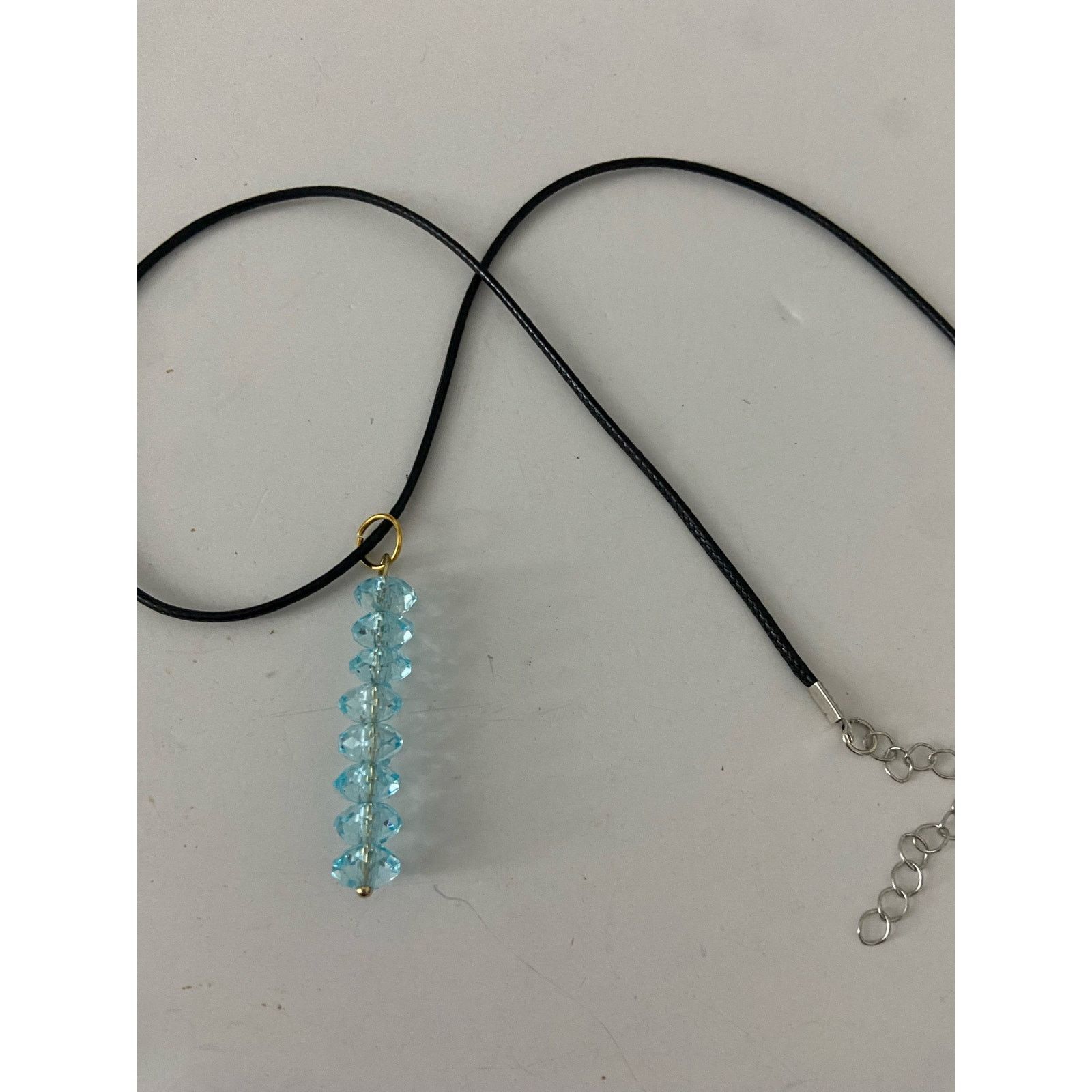 Handmade Bright blue pendant necklace Size ONE SIZE - 4 Thumbnail