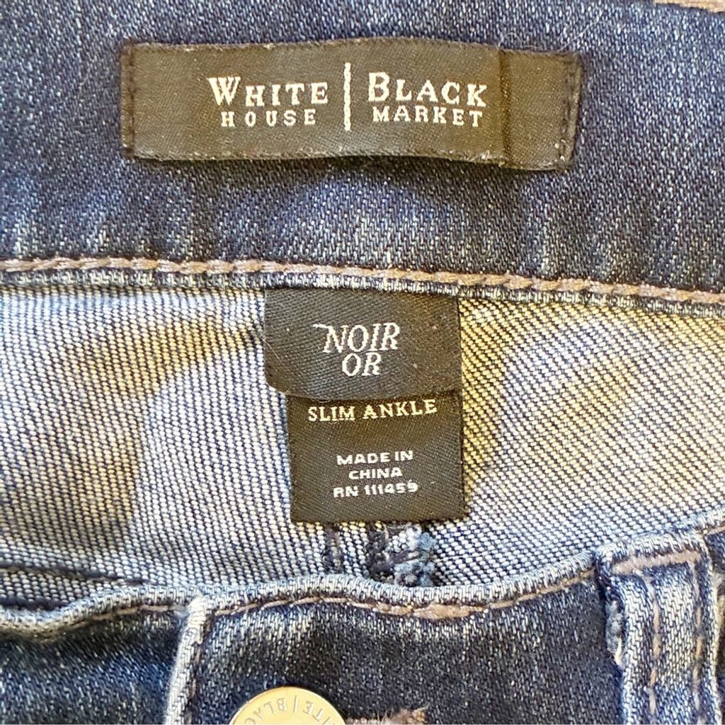 White House Black Market White House Black Market Distressed Slim Ankle Jeans Size 00 Size 24" / US 00 / IT 34 - 4 Thumbnail