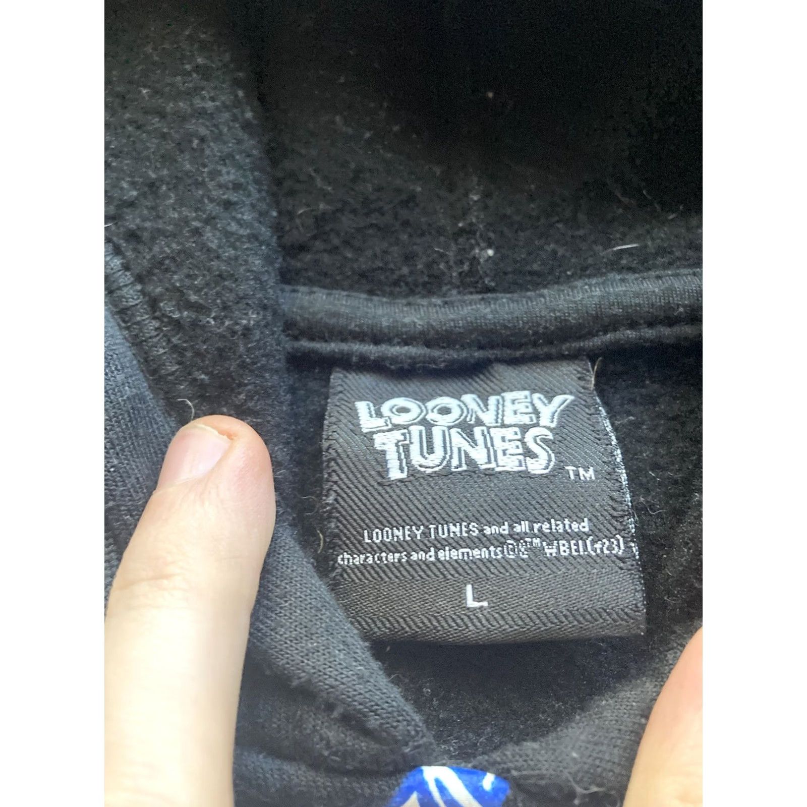 Vintage VINTAGE Looney Tunes Sweatshirt Large Taz Racing Tasmanian Devil Black NASCAR Size US L / EU 52-54 / 3 - 3 Thumbnail