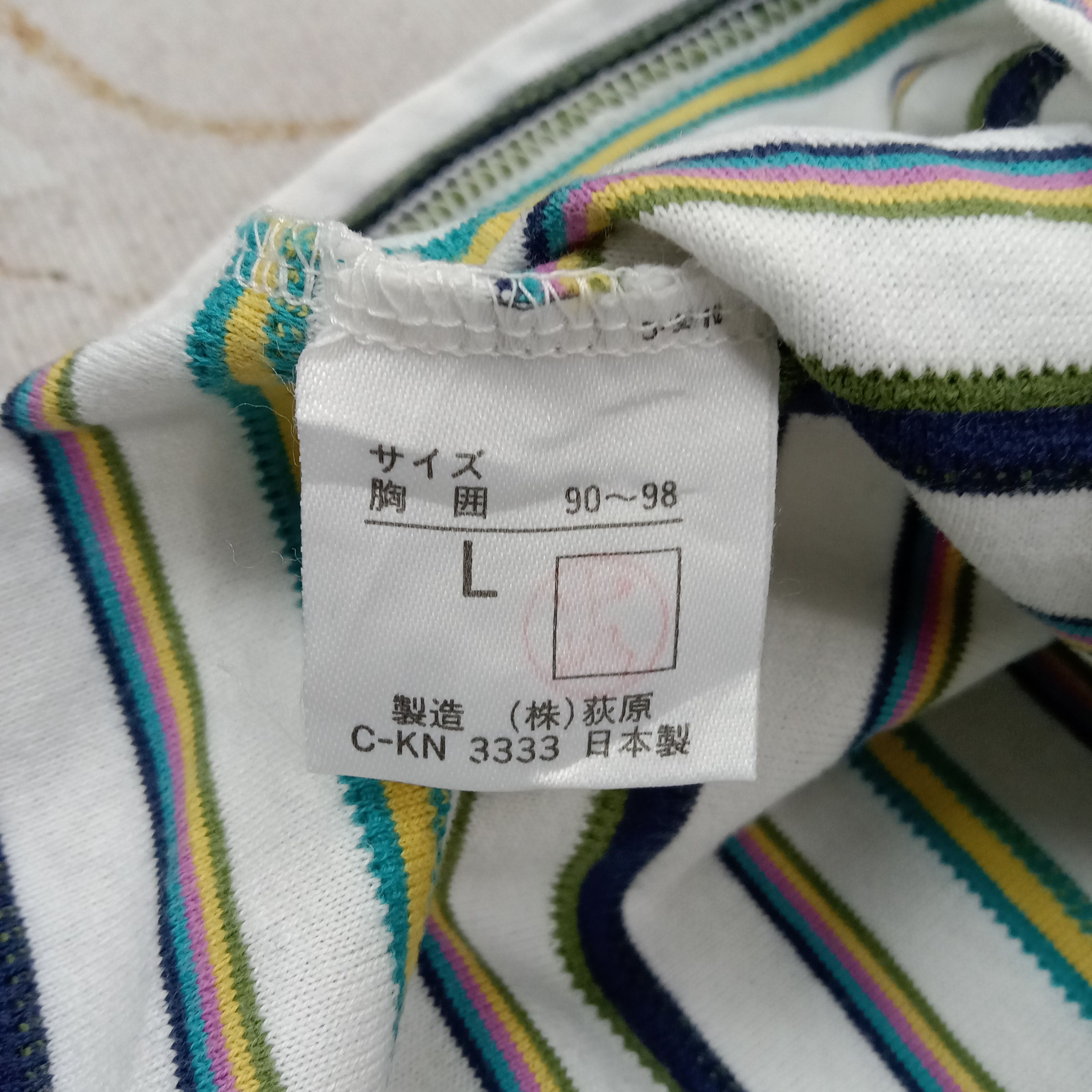 Yves Saint Laurent Yves Saint Laurent Stripes Multicolor Tshirt C259N2 Size US L / EU 52-54 / 3 - 7 Thumbnail