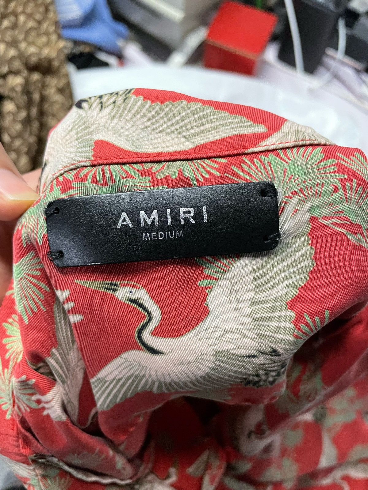 Amiri Amiri Silk Crane Button Shirt Size US M / EU 48-50 / 2 - 9 Thumbnail