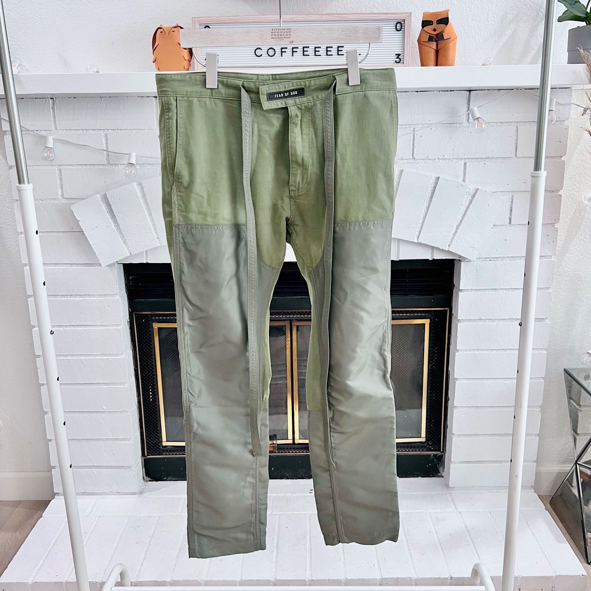 Fear of God Fear Of God 6th Collection Nylon Double Pants Green | Grailed