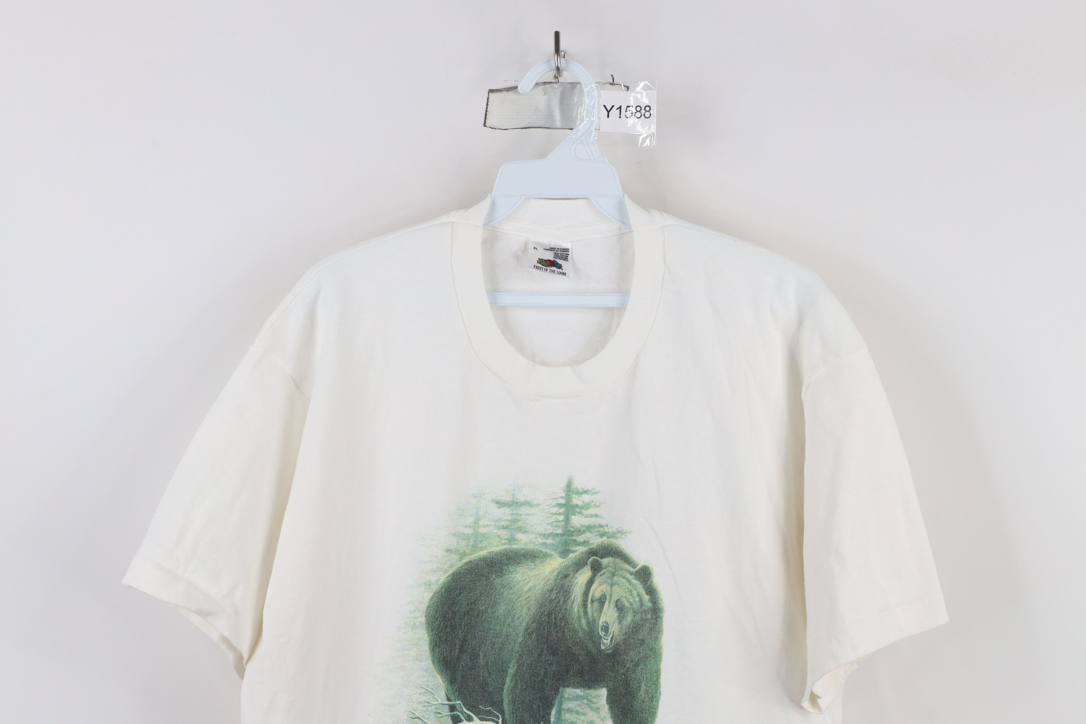 Vintage Vintage 90s Streetwear Dawson City Yukon Bear T-Shirt White Size US XL / EU 56 / 4 - 2 Thumbnail