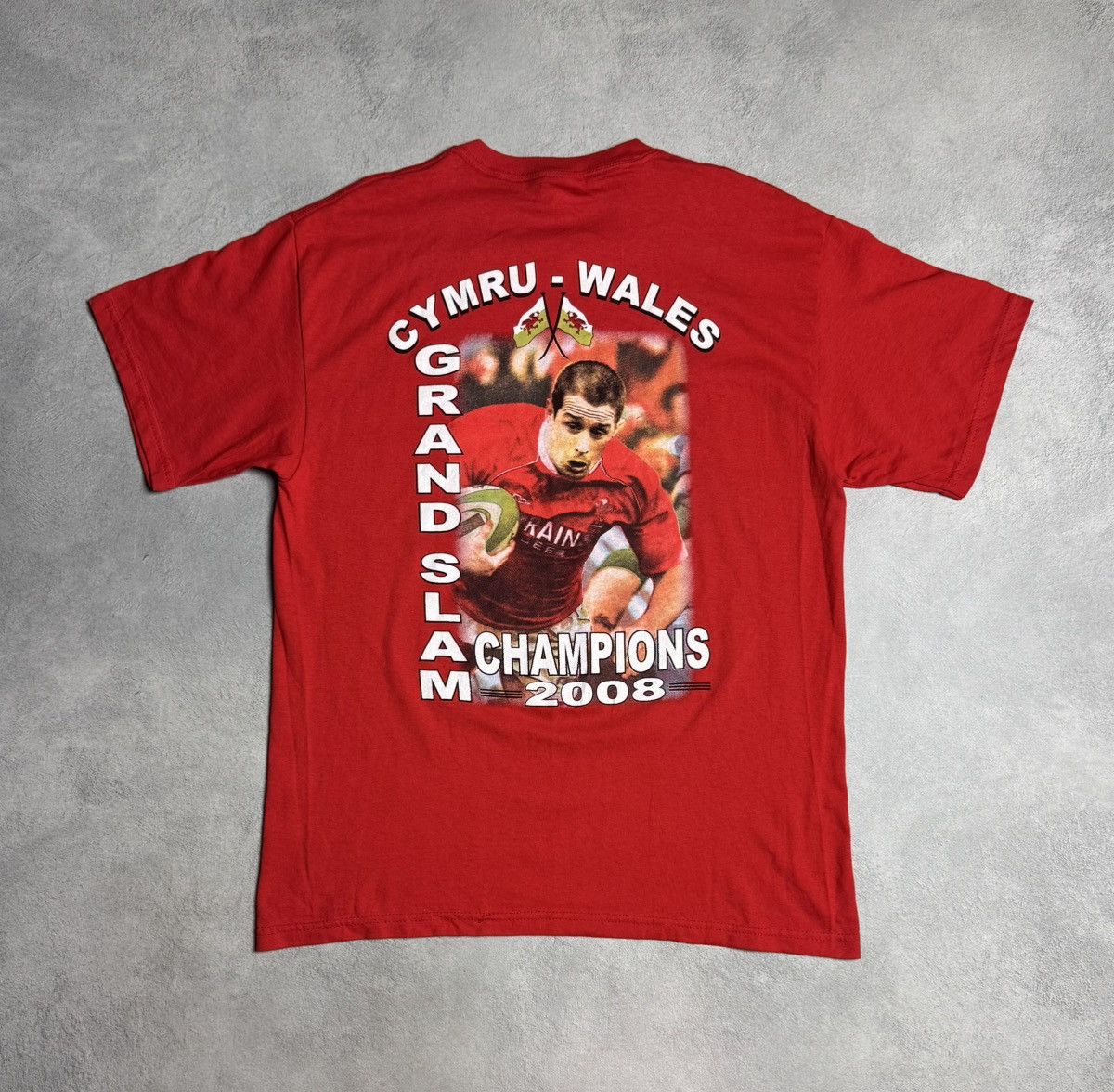 Gildan Cymru Wales 2008 Grand Slam Rugby T-Shirt Gildan Size US L / EU 52-54 / 3 - 2 Thumbnail