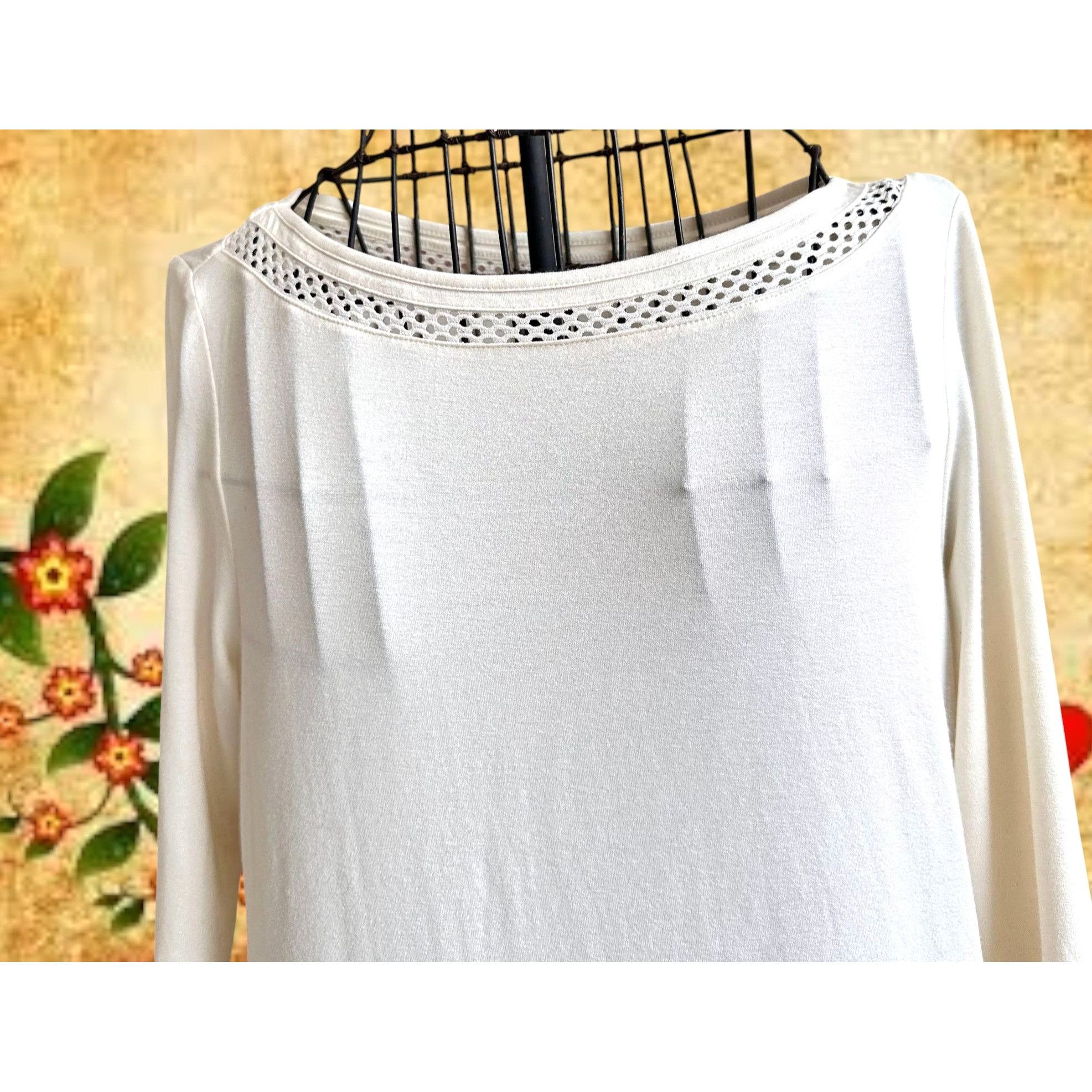 J. Jill J Jill Dress XS Extra Small Cream Work Casual Church Open C Size XS / US 0-2 / IT 36-38 - 3 Thumbnail
